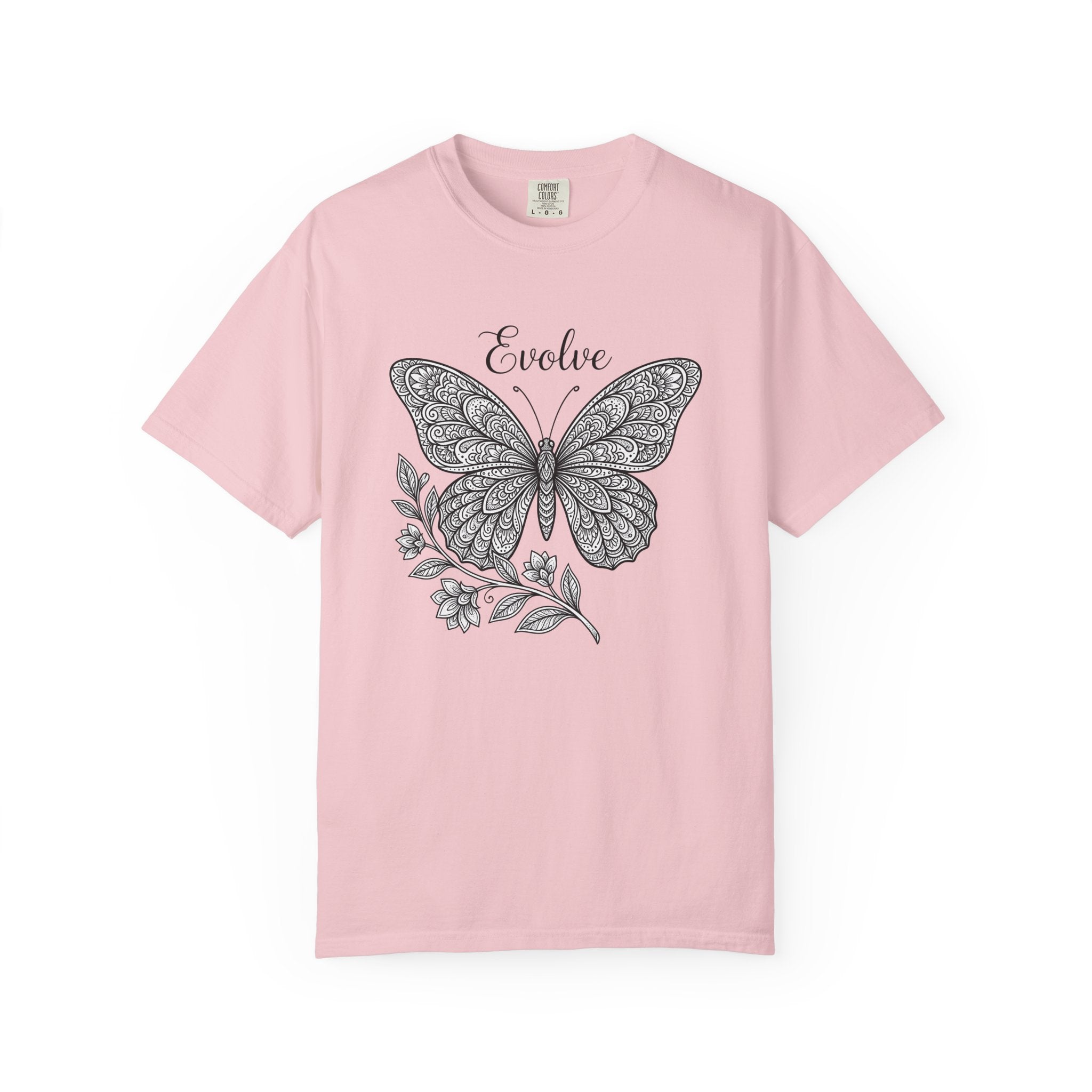 Butterfly Print Shirt Animals & Flowers Flora Gift Women Vintage Tee Butterfly T-Shirt Wildlife Fan Insect Tshirt Botanical Graphic Abstract