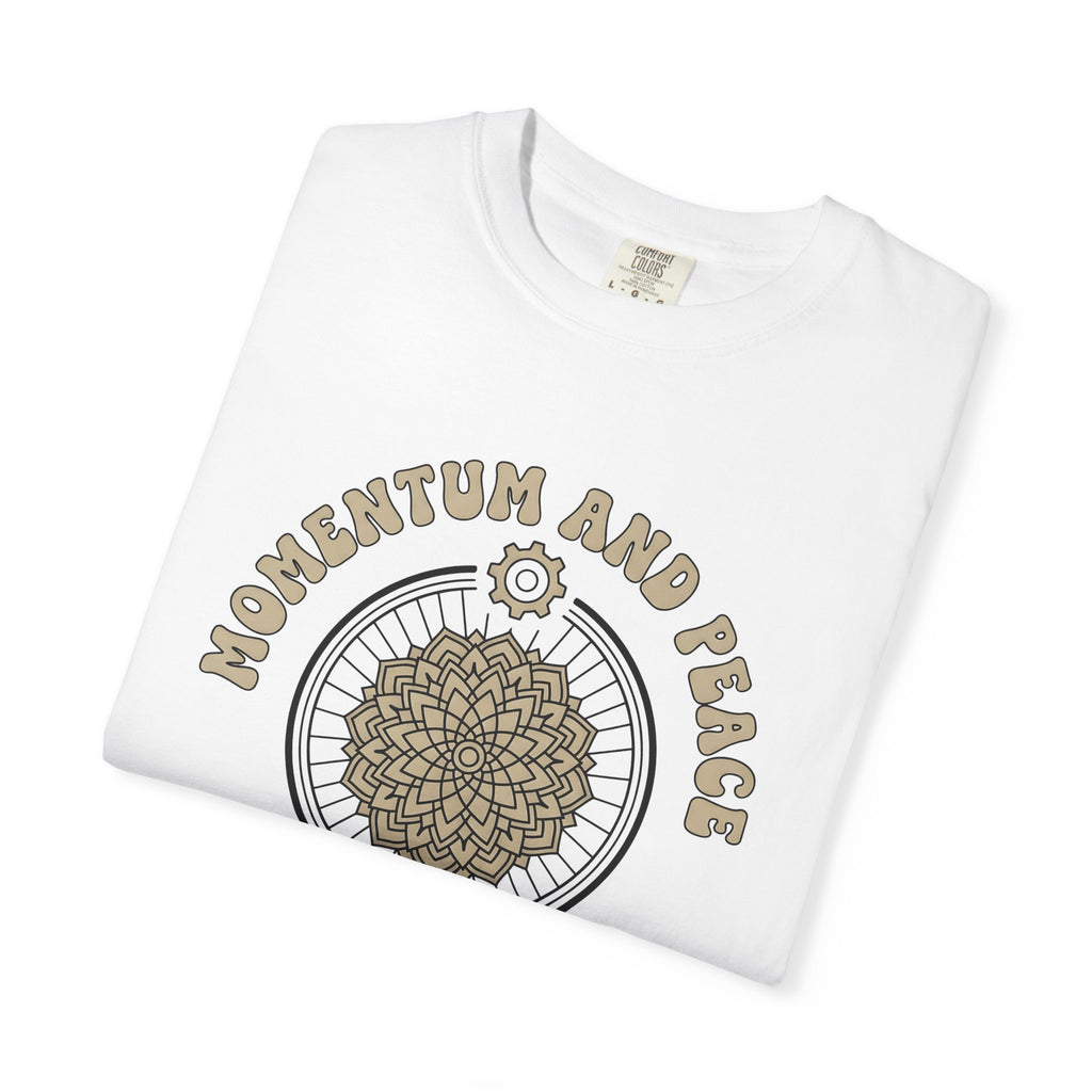 Bicycle Wheel Mandala Shirt Sports Yoga Gift Women Boho Tee Wheel T-Shirt Athlete Enthusiast Bohemian Tshirt Meditation Graphic Minimalist