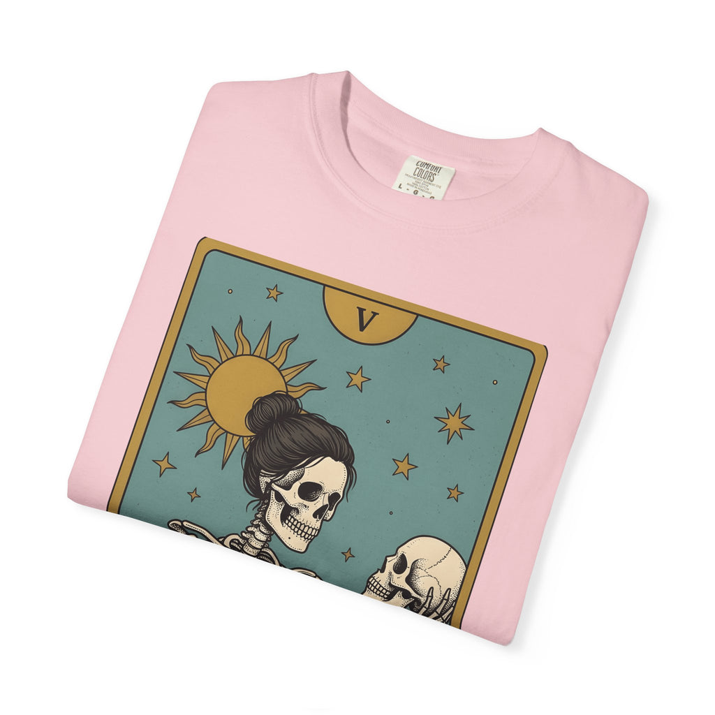 Skeleton Educator Shirt Teachers Spooky Gift Women Divination Card Tee Bone Teacher T-Shirt Educator Enthusiast Tarot Card Tshirt Horror