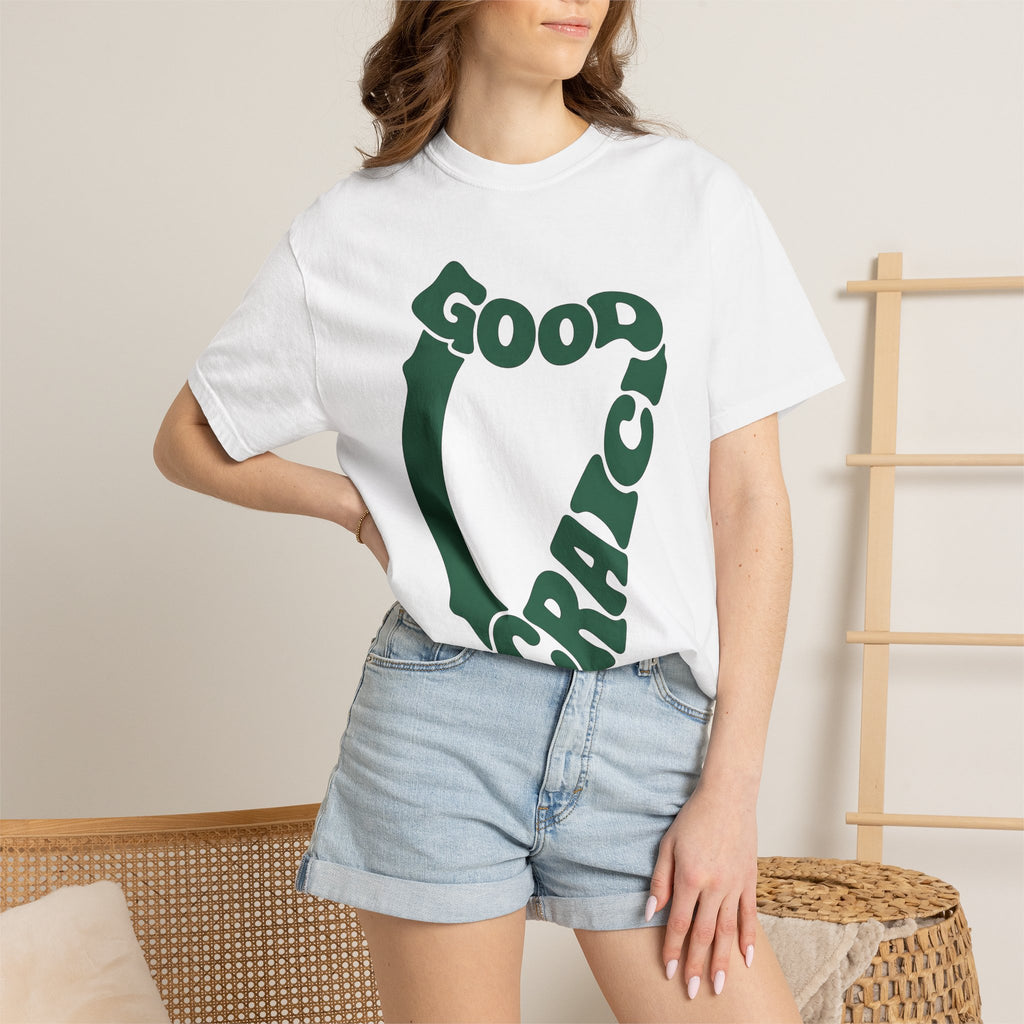 Heart Outline Shirt St Patrick's Day Gaelic Gift Women Old School Tee Heart T-Shirt Shamrock Fan Retro Tshirt Celtic Graphic Sleek Thick