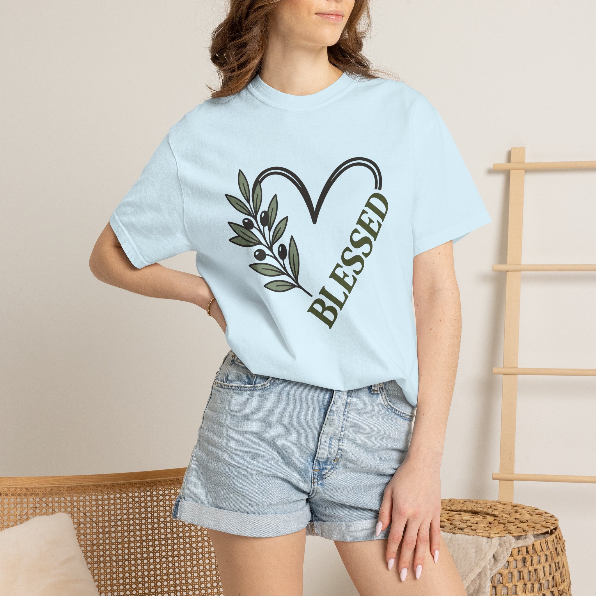 Heart Branch Shirt Moms Faith Gift Women Farmhouse Tee Heart T-Shirt Motherhood Enthusiast Rustic Tshirt Christian Graphic Minimal Olive