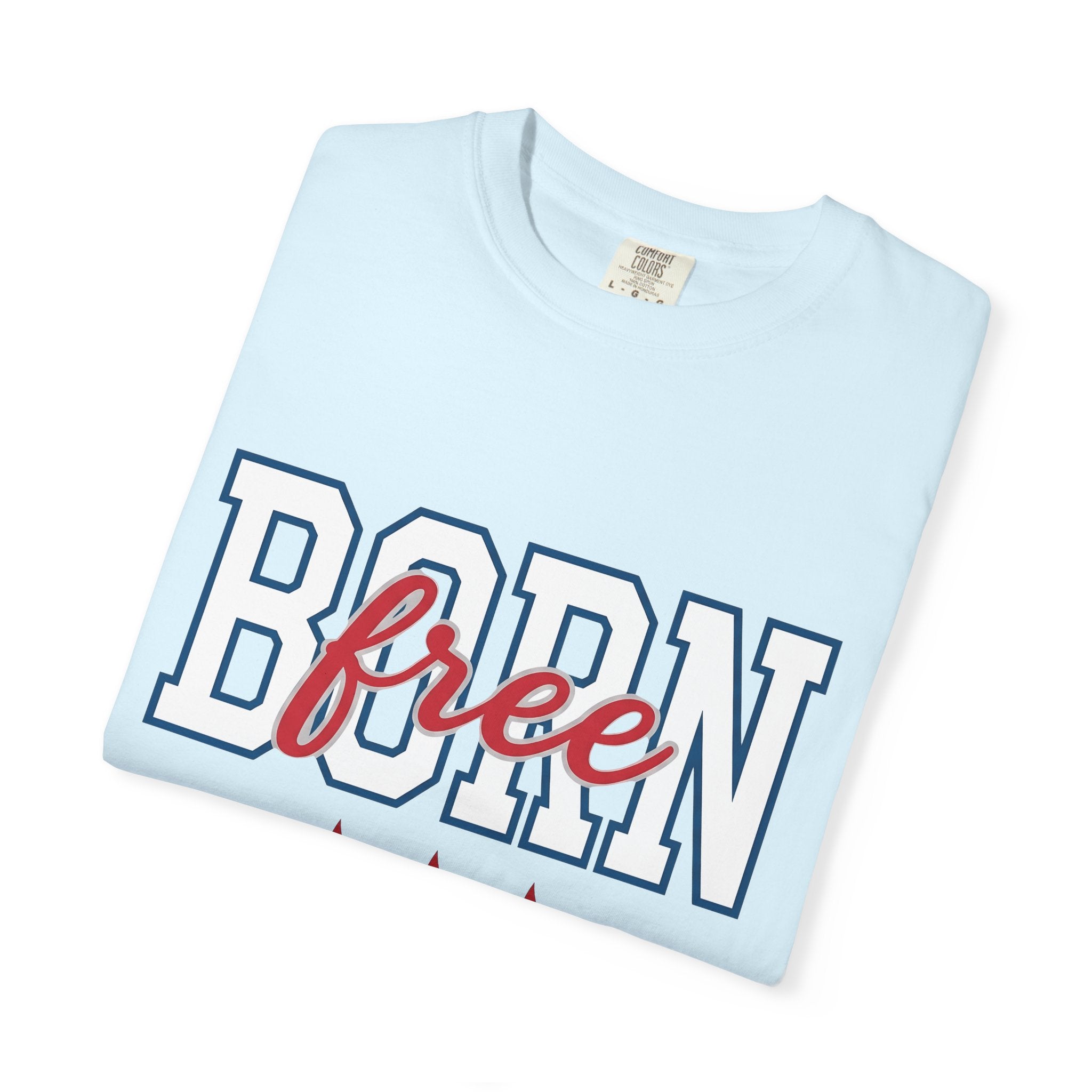 American Text Shirt America Flag Gift Women Strong Tee Typography T-Shirt Patriot Fan Vintage Tshirt Banner Graphic Retro Star Shapes Tshirt