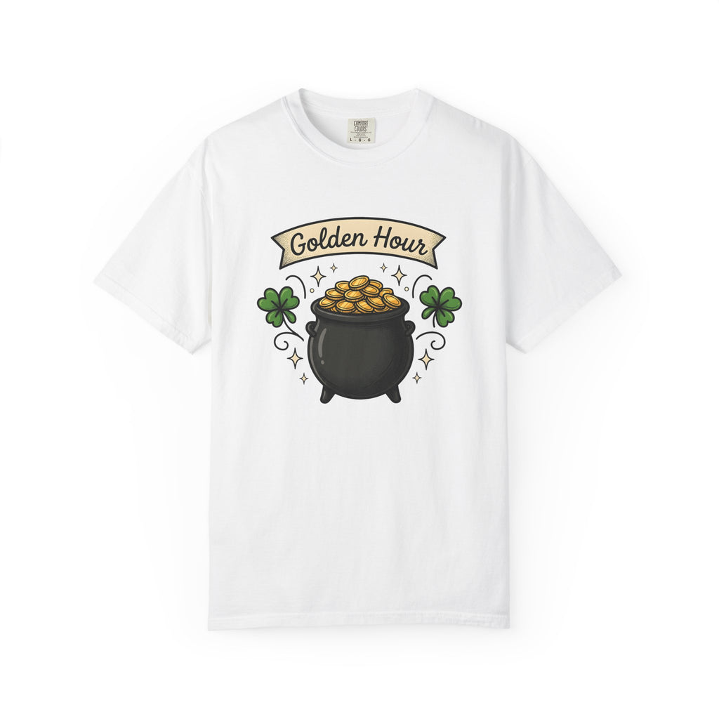 Gold Pot Shirt St. Patrick's Day Celebration Gift Women Comic Tee Treasure T-Shirt Luck Fan Cartoon Tshirt Party Graphic Retro Clover Tshirt