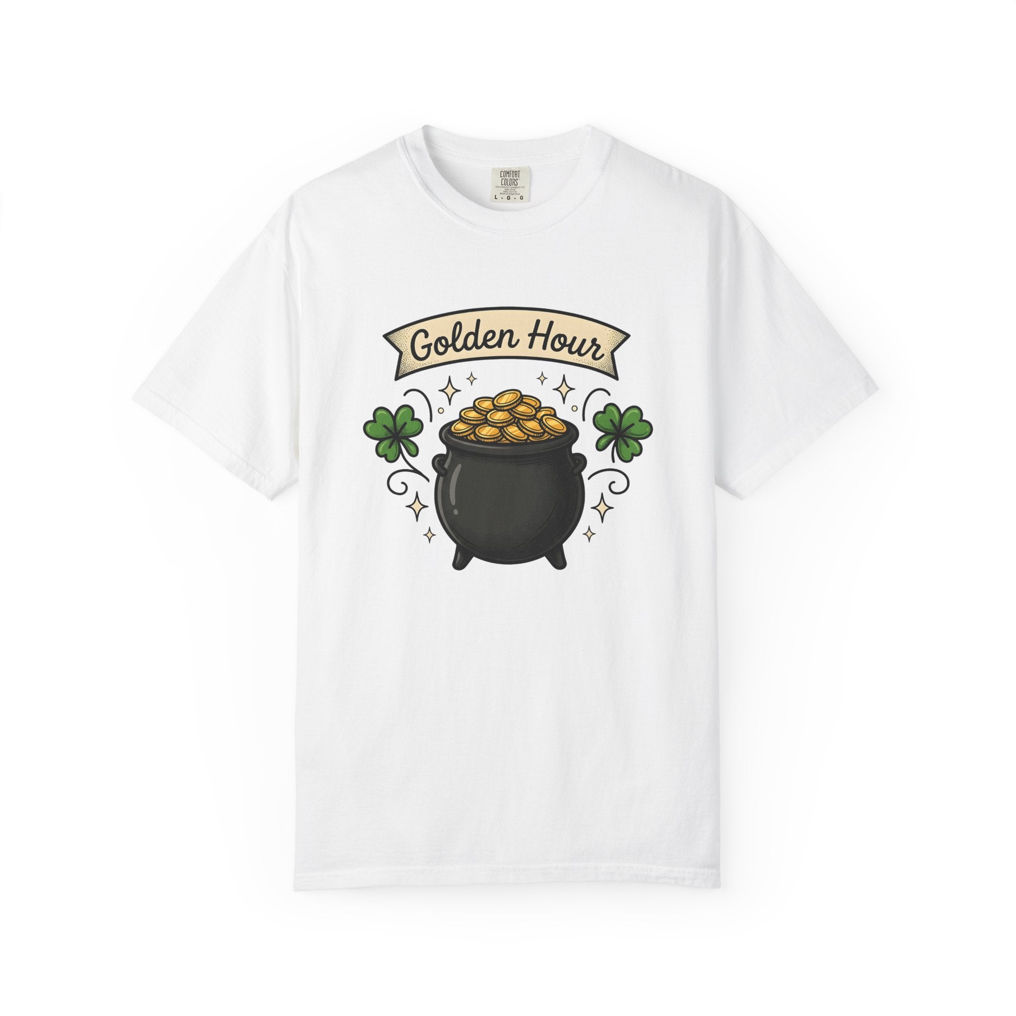 Gold Pot Shirt St. Patrick's Day Celebration Gift Women Comic Tee Treasure T-Shirt Luck Fan Cartoon Tshirt Party Graphic Retro Clover Tshirt