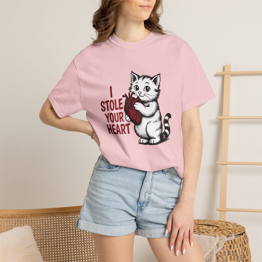 Lovable Kitty Shirt Cat Comedy Gift Women Line Art Tee Cat T-Shirt Cat Fan Illustration Graphic Hand Drawn Love Icon Tshirt