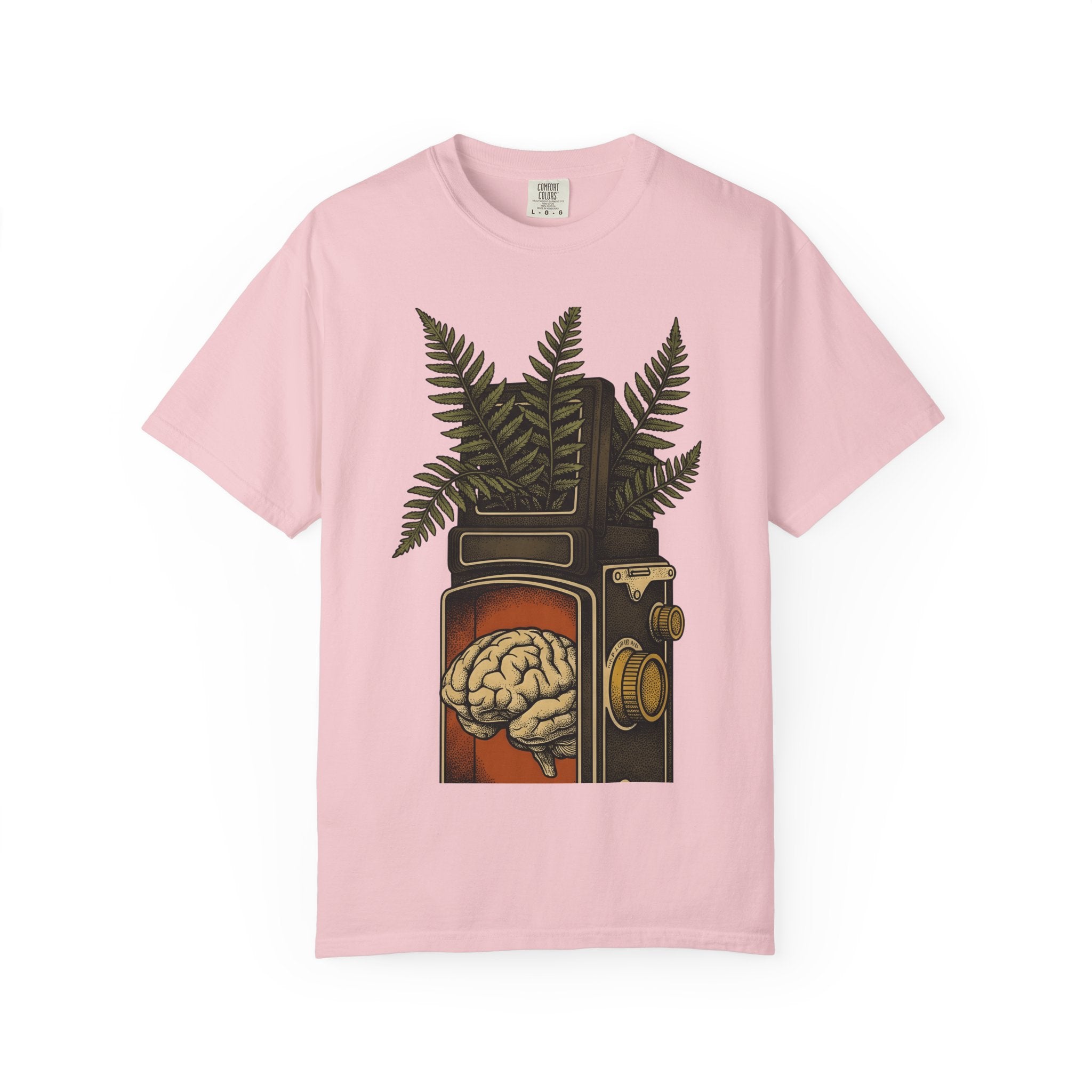 Antique Camera Mind Shirt Boho Chic Abstract Gift Women Floral Tee Vintage Camera T-Shirt Hippie Fan Bohemian Tshirt Surreal Graphic Classic