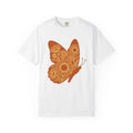 Butterfly Sunflower Shirt Animals & Flowers Outdoors Gift Women Rustic Tee Sunflower T-Shirt Floral Fan Vintage Tshirt Nature Graphic Simple