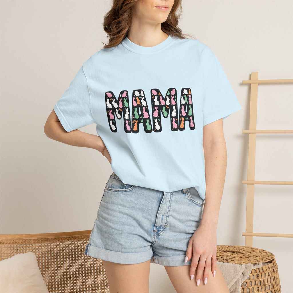 Bunny Design Shirt Moms Holiday Gift Women Sweet Tee Rabbit T-Shirt Mom Fan Cute Tshirt Celebration Graphic Lively Gentle Animals Tshirt
