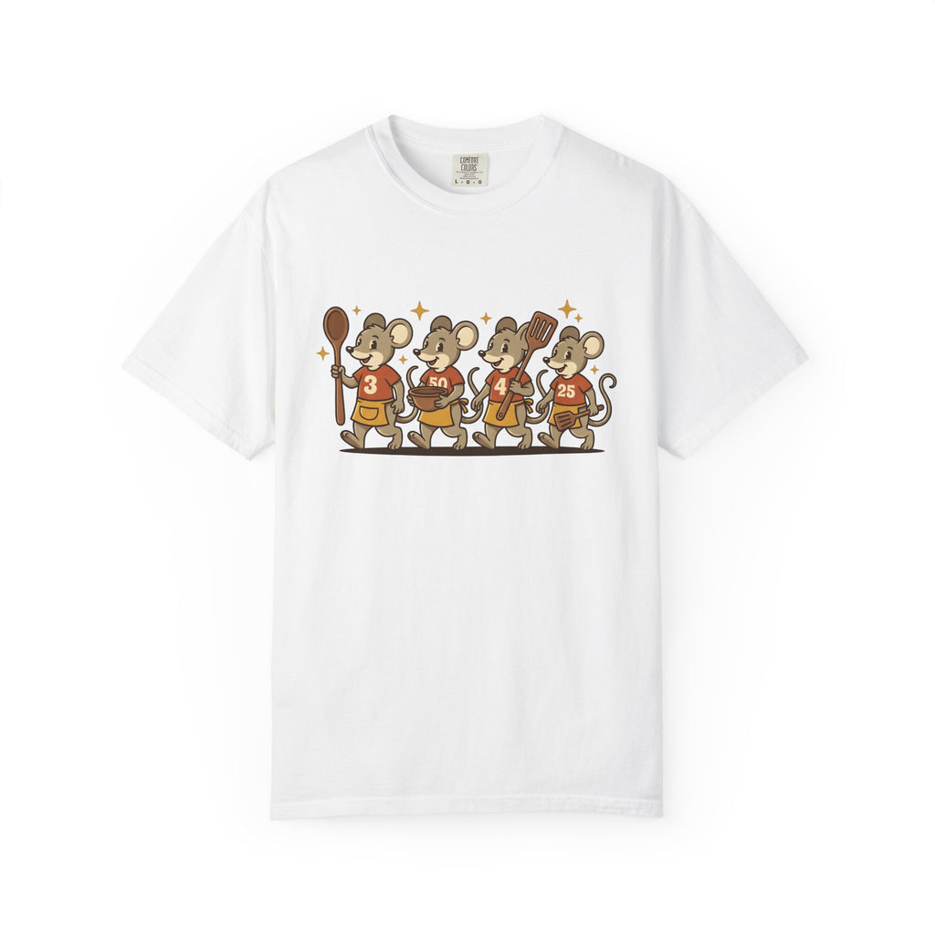 Cooking Mice Shirt Mom Family Gift Women Cartoon Tee Rodent Cooking T-Shirt Mother Fan Rodent Graphic Tshirt Vintage Kitchen Utensils Tshirt
