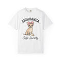 Tiny Chihuahua Shirt Dog Cafe Gift Women Line Art Tee Puppy T-Shirt Dog Fan Minimalist Tshirt Coffee Graphic Classic Coffee Mug Tshirt