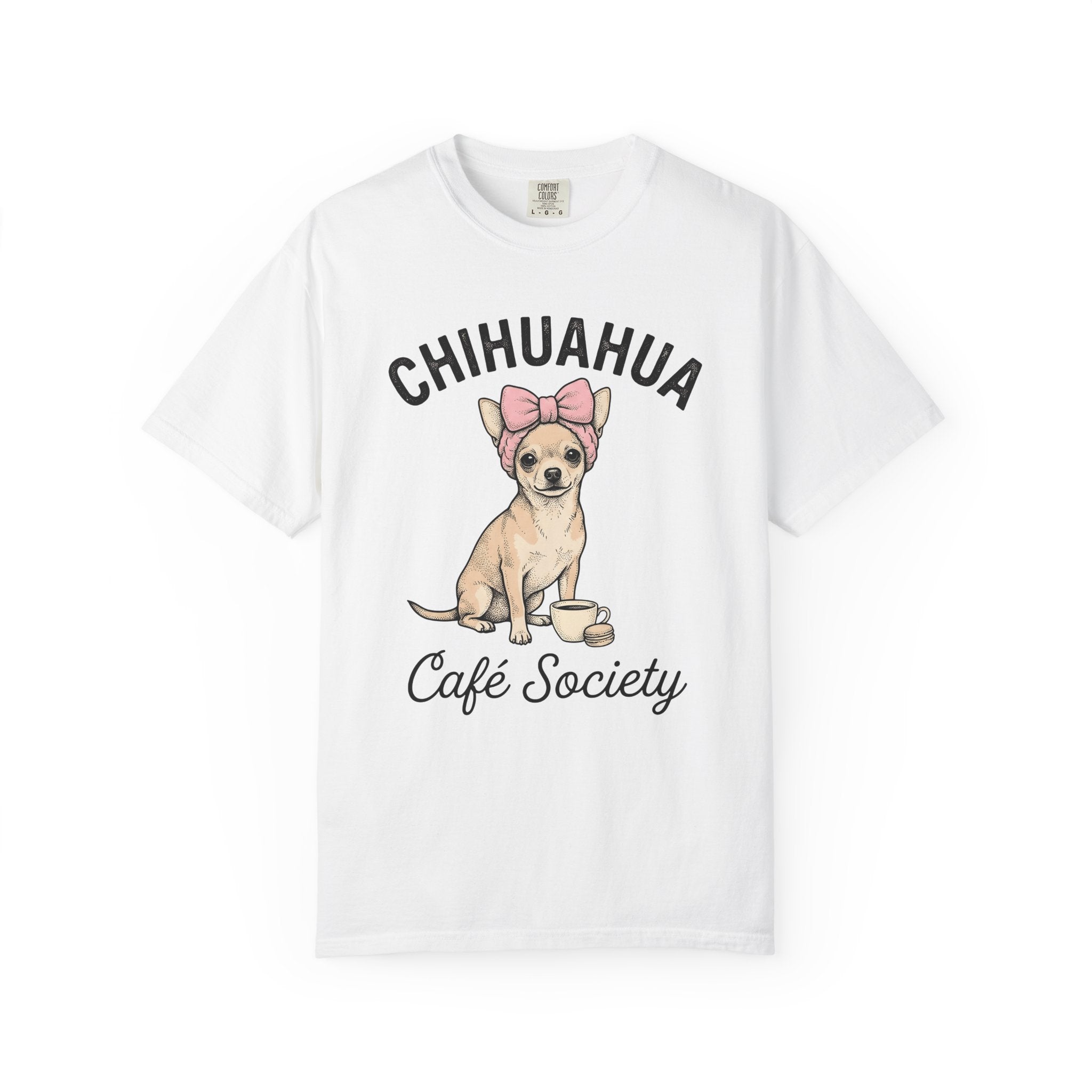 Tiny Chihuahua Shirt Dog Cafe Gift Women Line Art Tee Puppy T-Shirt Dog Fan Minimalist Tshirt Coffee Graphic Classic Coffee Mug Tshirt