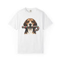 Beagle Dog Shirt Dog Christmas Gift Women Watercolor Tee Hound T-Shirt Dog Fan Watercolour Tshirt Winter Graphic Hand Drawn Candy Cane