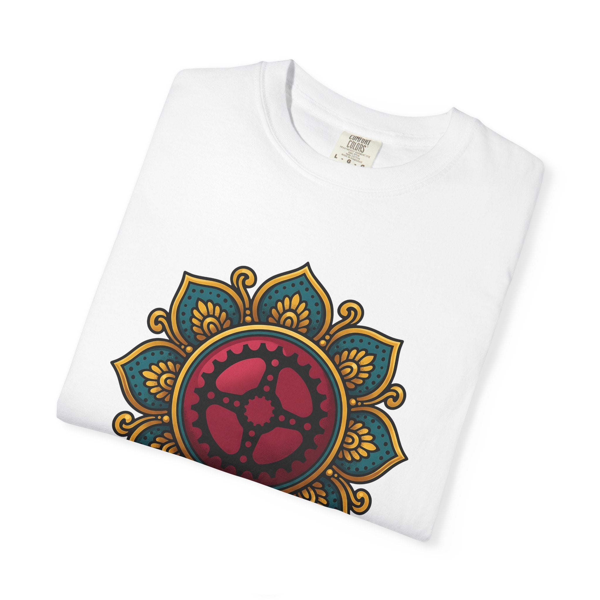 Bike Gear Mandala Shirt Sports Cycling Gift Women Boho Tee Bicycle T-Shirt Athlete Enthusiast Hippie Tshirt Biking Graphic Vintage Floral