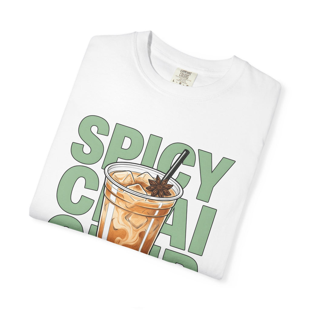 Chilled Chai Latte Shirt Drinks Food Gift Women Doodle Tee Chai T-Shirt Beverage Fan Masala Graphic Comic Star Anise Pod Tshirt