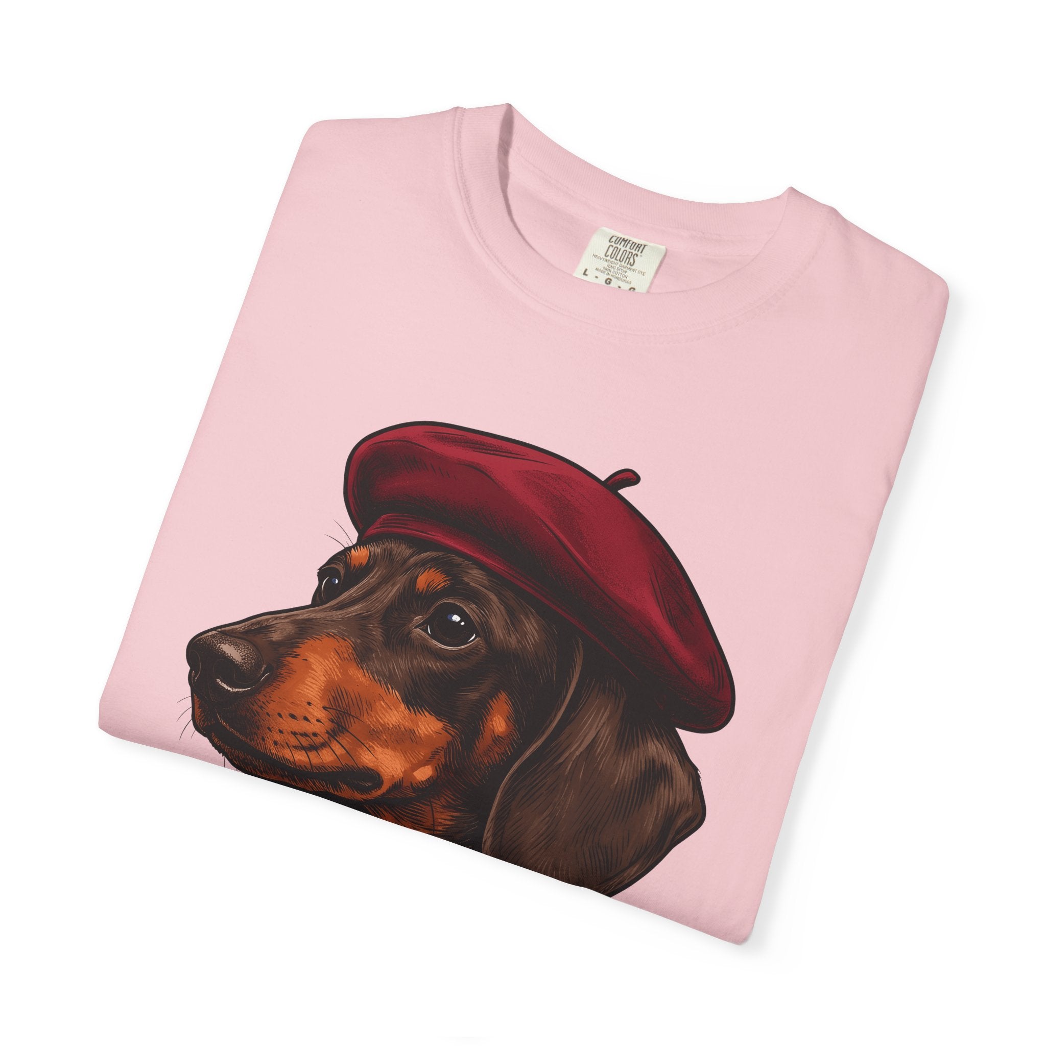Dachshund Dog Shirt Dog Creatures Gift Women Natural Tee Wiener Dog T-Shirt Dog Fan Doxie Graphic Tshirt Hand Drawn Cap Tshirt