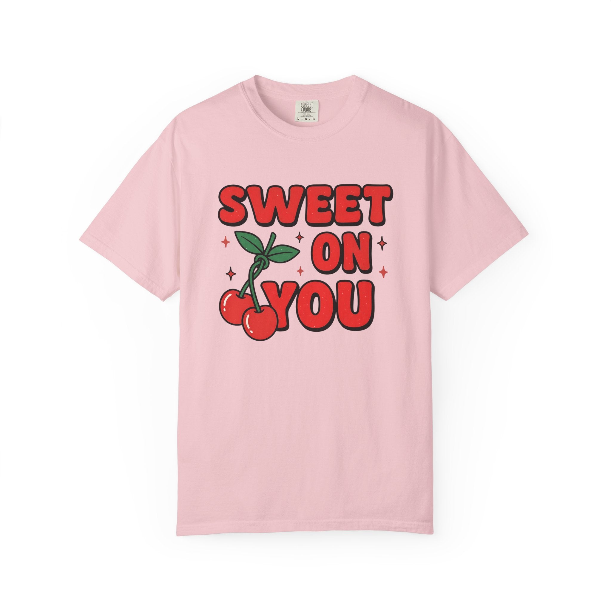 Cherry Print Shirt St. Valentine's Day Partners Gift Women Colorful Tee Cherry T-Shirt Valentine Fan Vibrant Tshirt Couples Graphic Classic