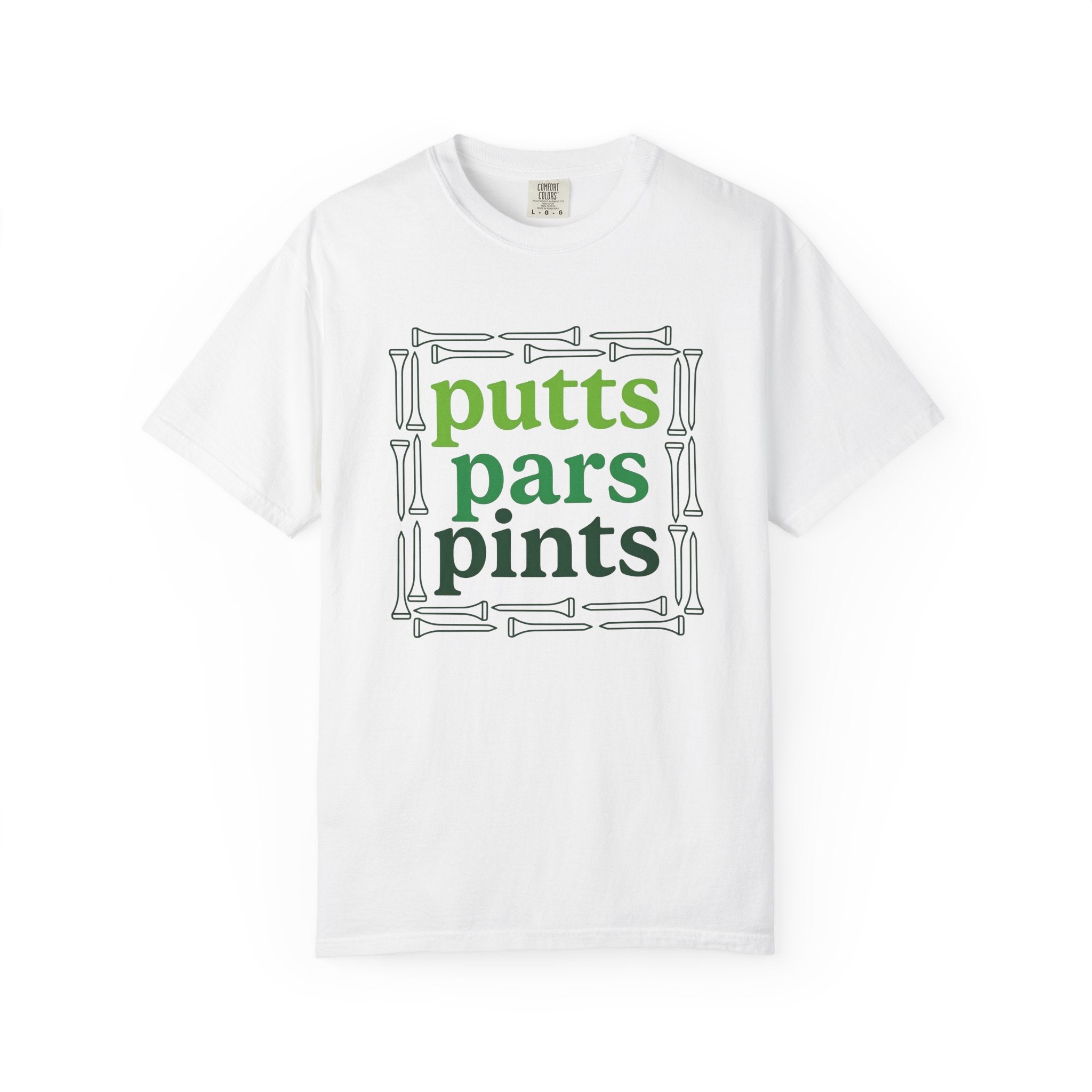 Golf Tees Shirt Golf Fun Gift Women Heavy Tee Tee Pegs T-Shirt Golfer Fan Golf Ball Tshirt Amusement Graphic Sleek Lager Tshirt
