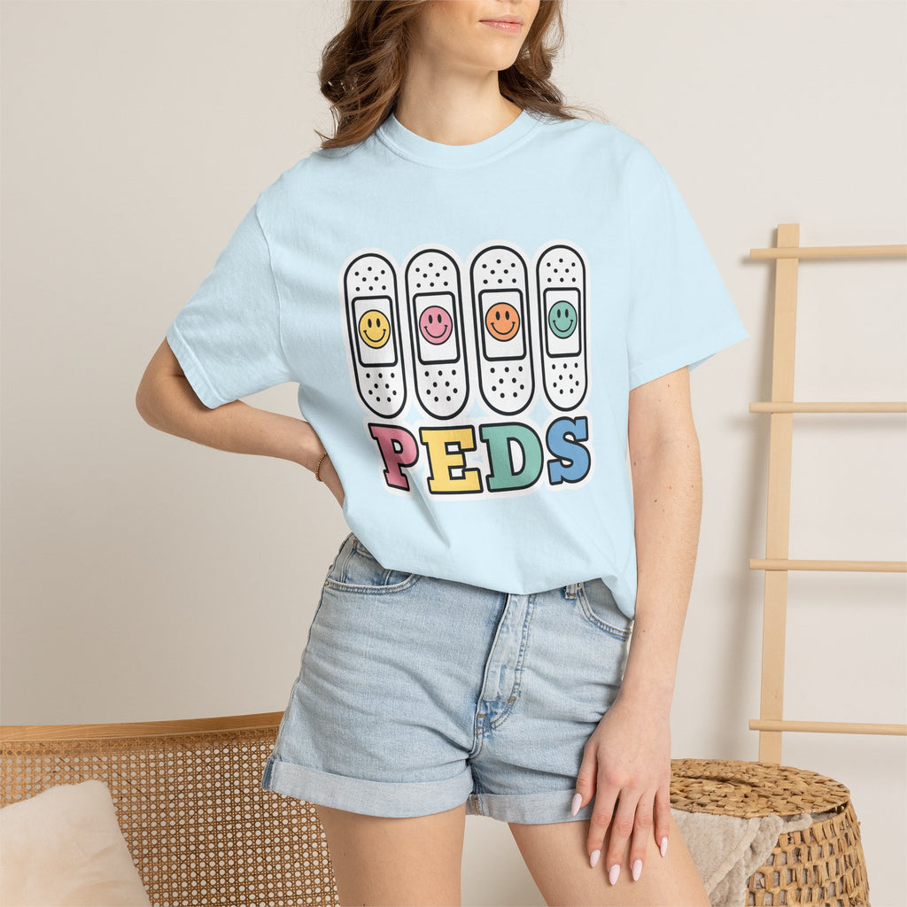 Bandage Happy Faces Shirt Nurses Children Gift Women Cartoon Tee Bandages T-Shirt Nurse Enthusiast Comic Tshirt Kids Graphic Sketch Light