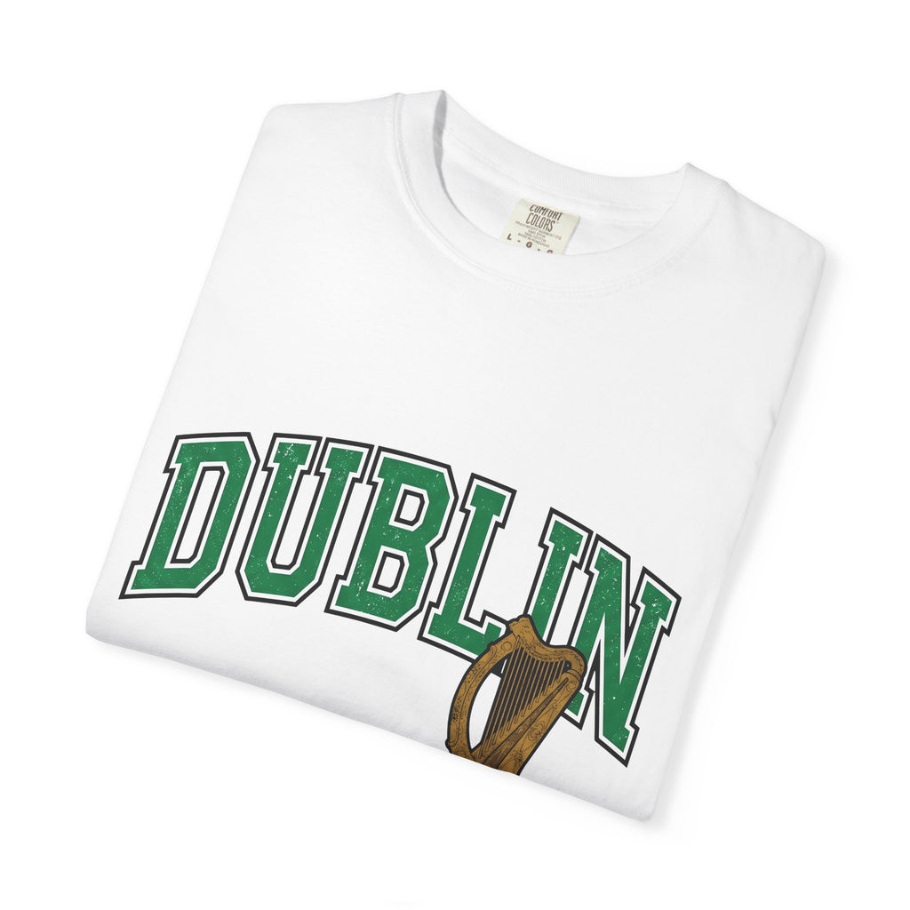 Ireland Harp Shirt St Patrick's Day Emerald Isle Gift Women Varsity Jacket Tee Cláirseach T-Shirt Saint Patrick Fan Letterman Tshirt Irish