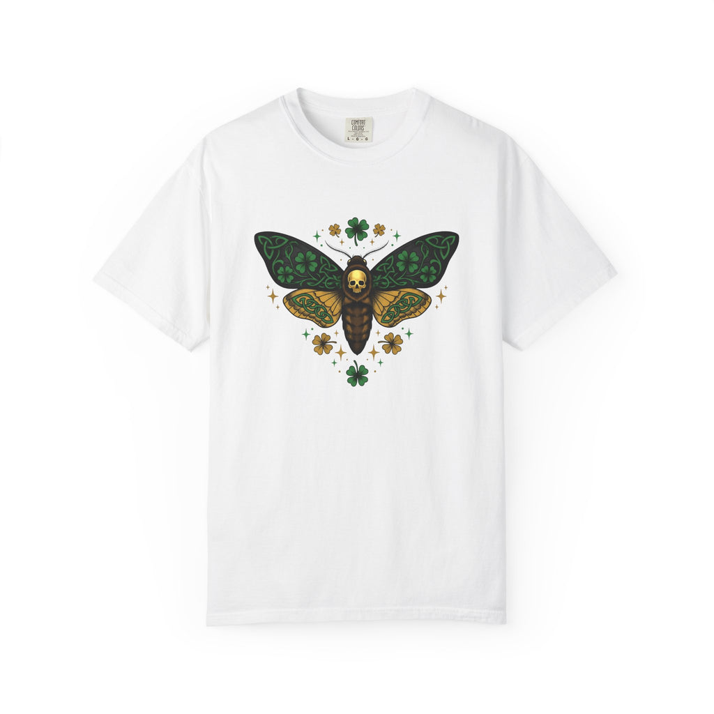 Insect Skull Shirt St Patrick's Day Dark Gift Women Tribal Tee Bug T-Shirt Irish Fan Primitive Tshirt Gothic Graphic Retro Clover Tshirt
