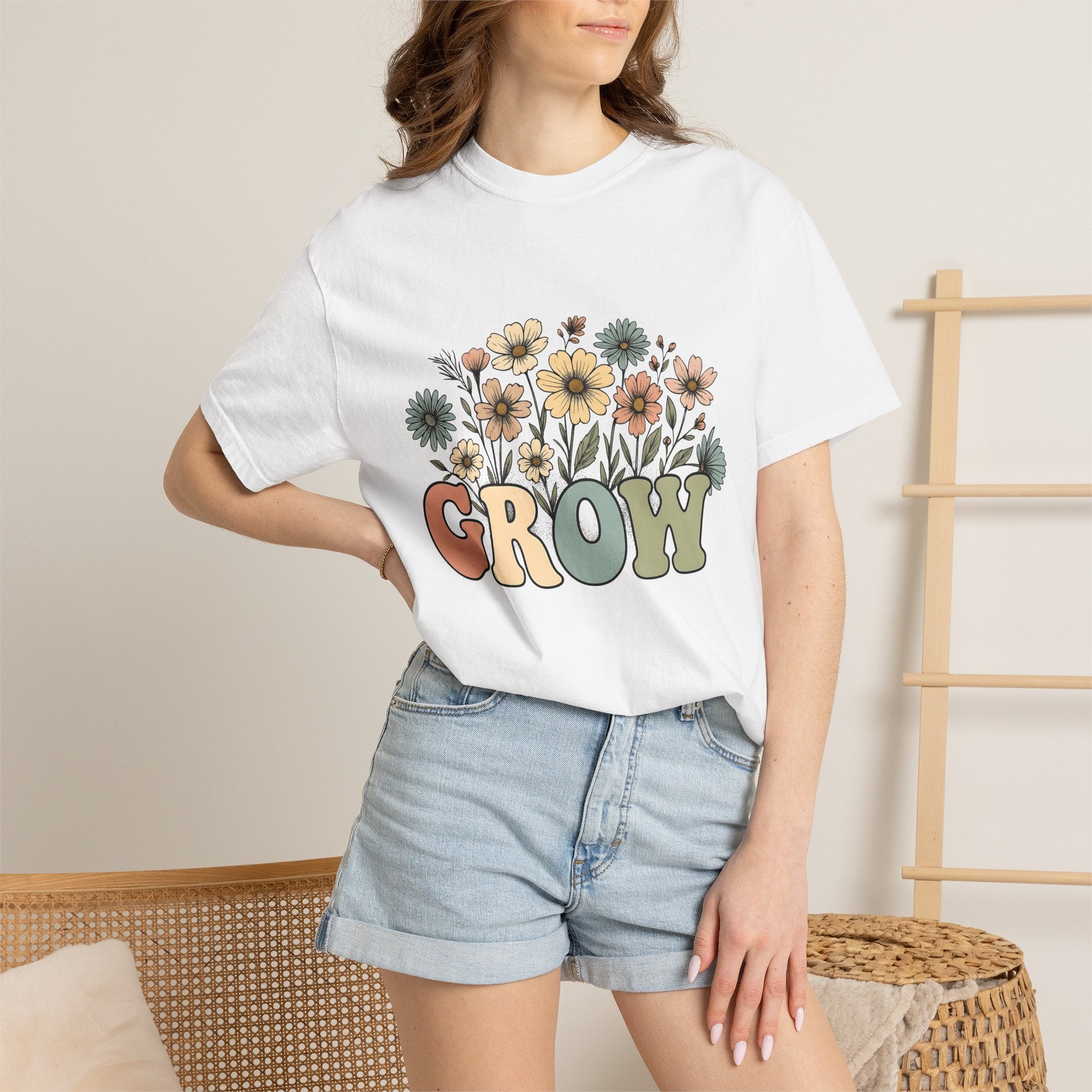 Wildflower Graphic Shirt Teacher Floral Gift Women Boho Tee Flower Illustration T-Shirt Educator Enthusiast Bohemian Tshirt Floral Graphic