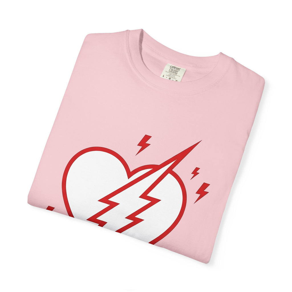 Love Heart Shirt Valentine's Day Romance Gift Women Simple Tee Heart T-Shirt Valentine Fan Minimalist Tshirt Amour Graphic Strong Flash