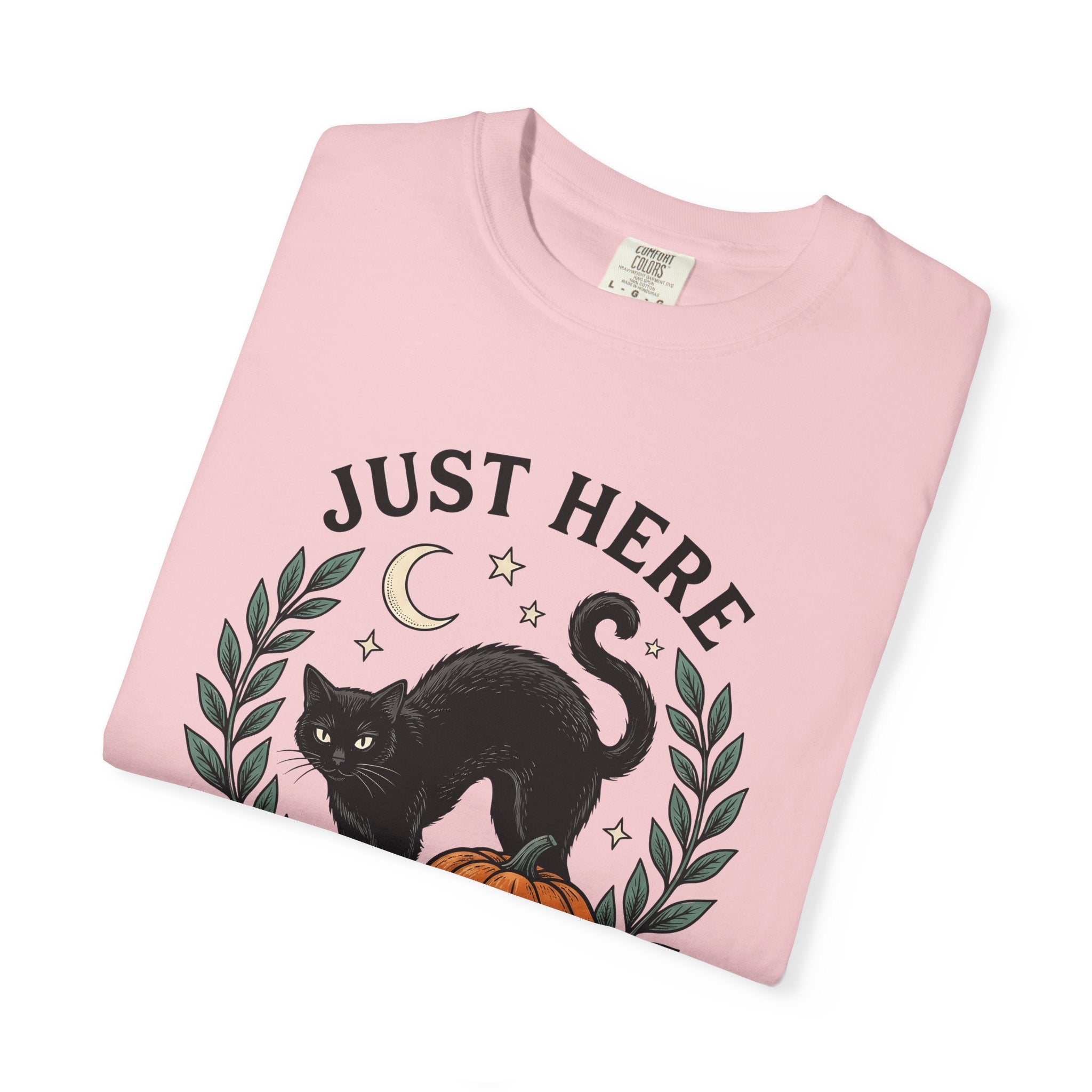 Black Cat Halloween Pumpkin Shirt Halloween Animal Gift Women Classic Tee Cat T-Shirt Horror Fan Retro Tshirt Kitty Graphic Doodle Twinkles