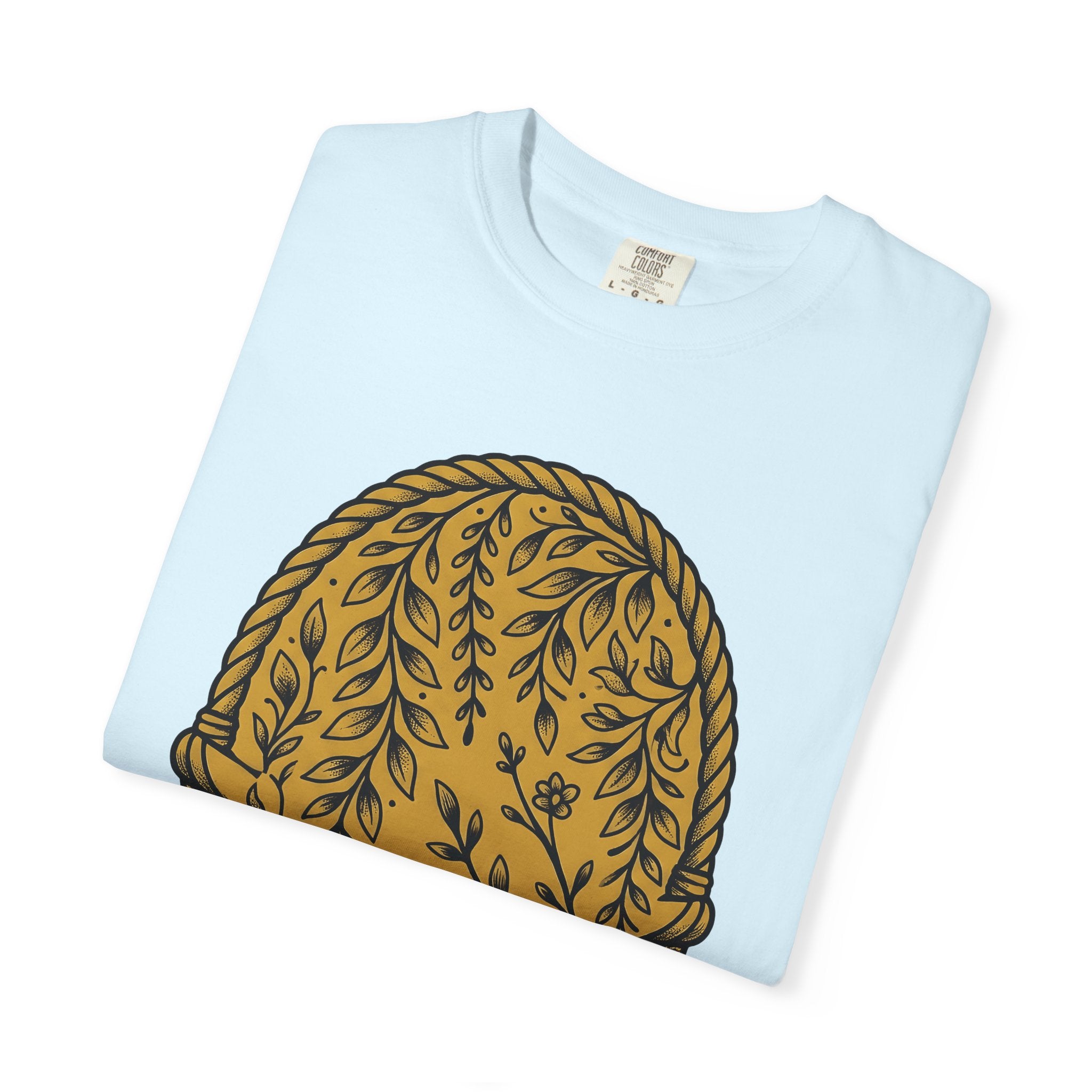 Basket Graphic Shirt Easter Spring Gift Women Botanical Tee Hamper T-Shirt Easter Fan Floral Illustration Graphic Hand Drawn Floral Tshirt