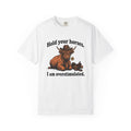 Highland Cattle Shirt Cowgirl Jokes Gift Women Farmhouse Tee Cow T-Shirt Rodeo Fan Country Tshirt Humor Graphic Retro Western Hat Tshirt