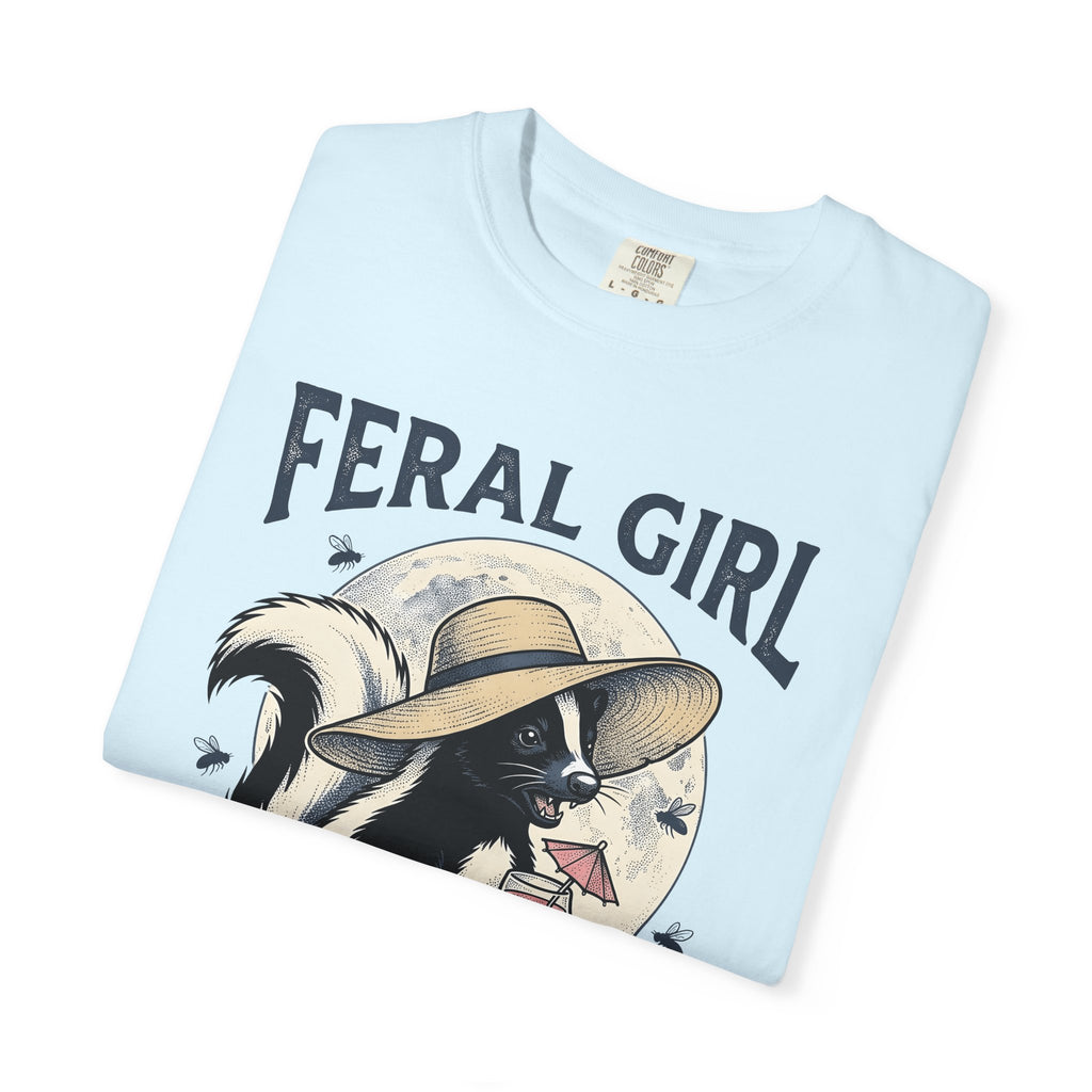 Skunk Cap Shirt Summer Wildlife Gift Women Retro Tee Skunk Hat T-Shirt Vacation Fan Outdoors Graphic Tshirt Sketch Drink Tshirt