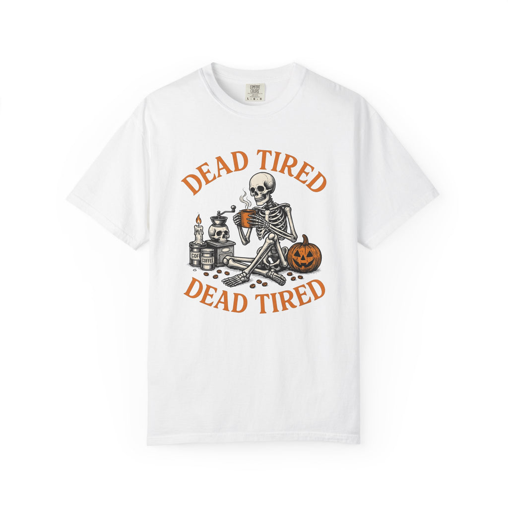 Skull Latte Shirt Halloween Espresso Gift Women Retro Tee Coffee T-Shirt Horror Fan Vintage Tshirt Coffee Graphic Sketch Gourd Tshirt
