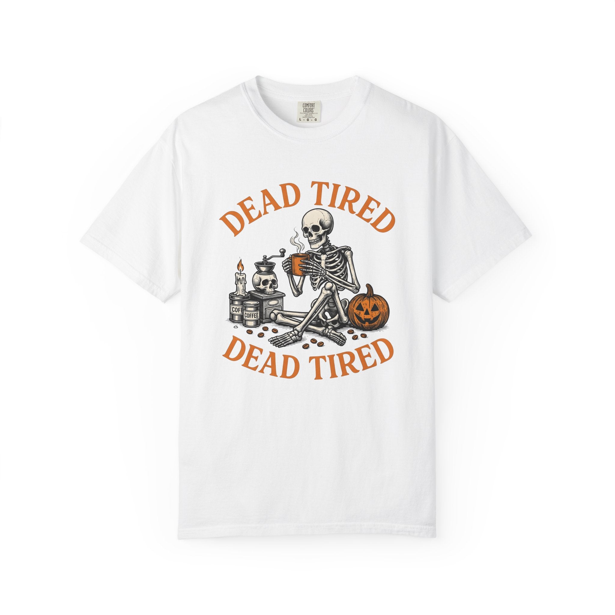 Skull Latte Shirt Halloween Espresso Gift Women Retro Tee Coffee T-Shirt Horror Fan Vintage Tshirt Coffee Graphic Sketch Gourd Tshirt