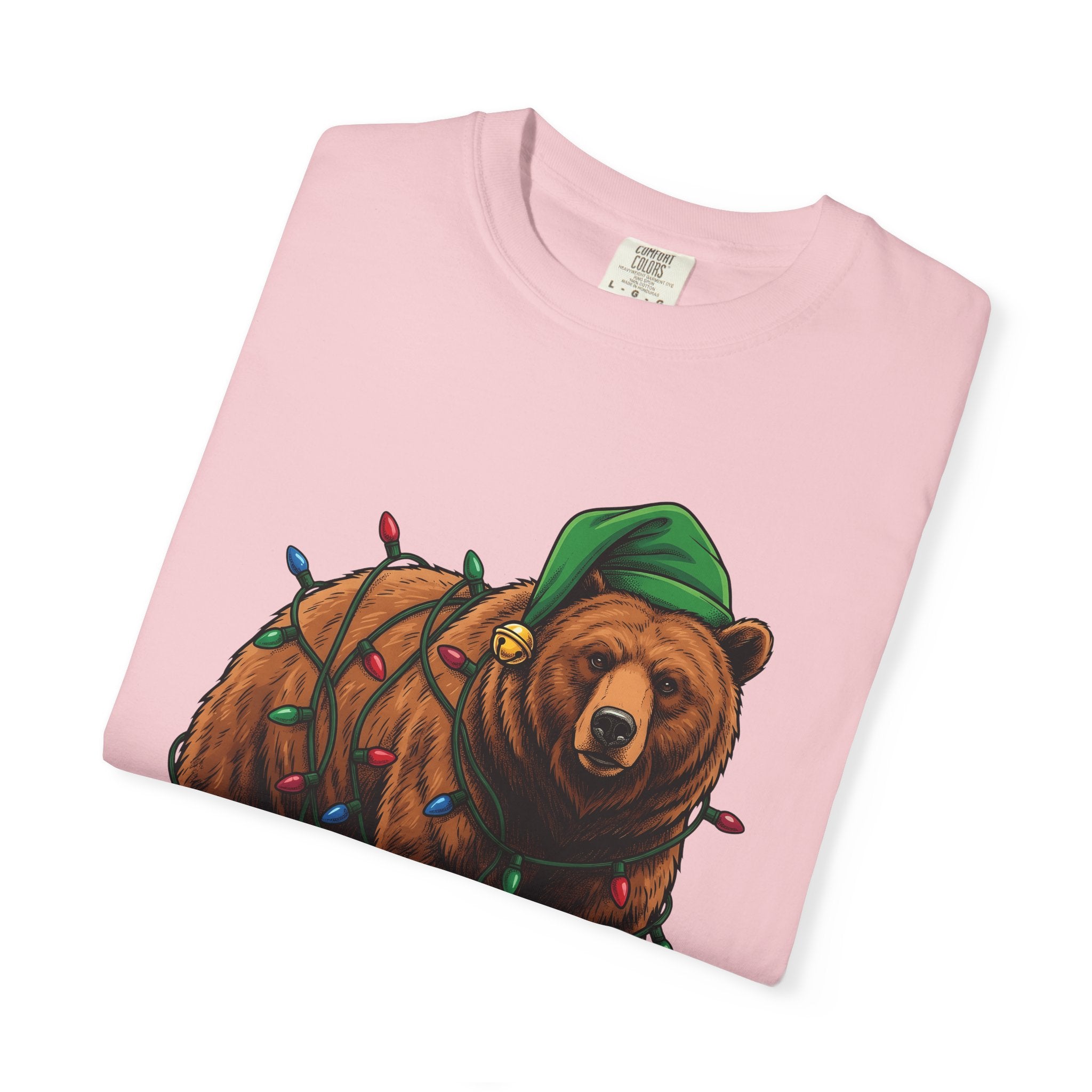 Bear Christmas Shirt Animals Christmas Gift Women Hand Drawn Tee Teddy T-Shirt Wildlife Fan Illustrated Graphic Xmas Design Vintage Holiday