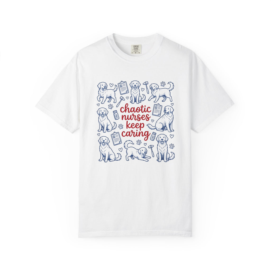 Golden Retrievers Shirt Nurses Canine Gift Women Doodle Tee Retriever T-Shirt Nurse Enthusiast Cartoon Tshirt Dog Graphic Classic Health