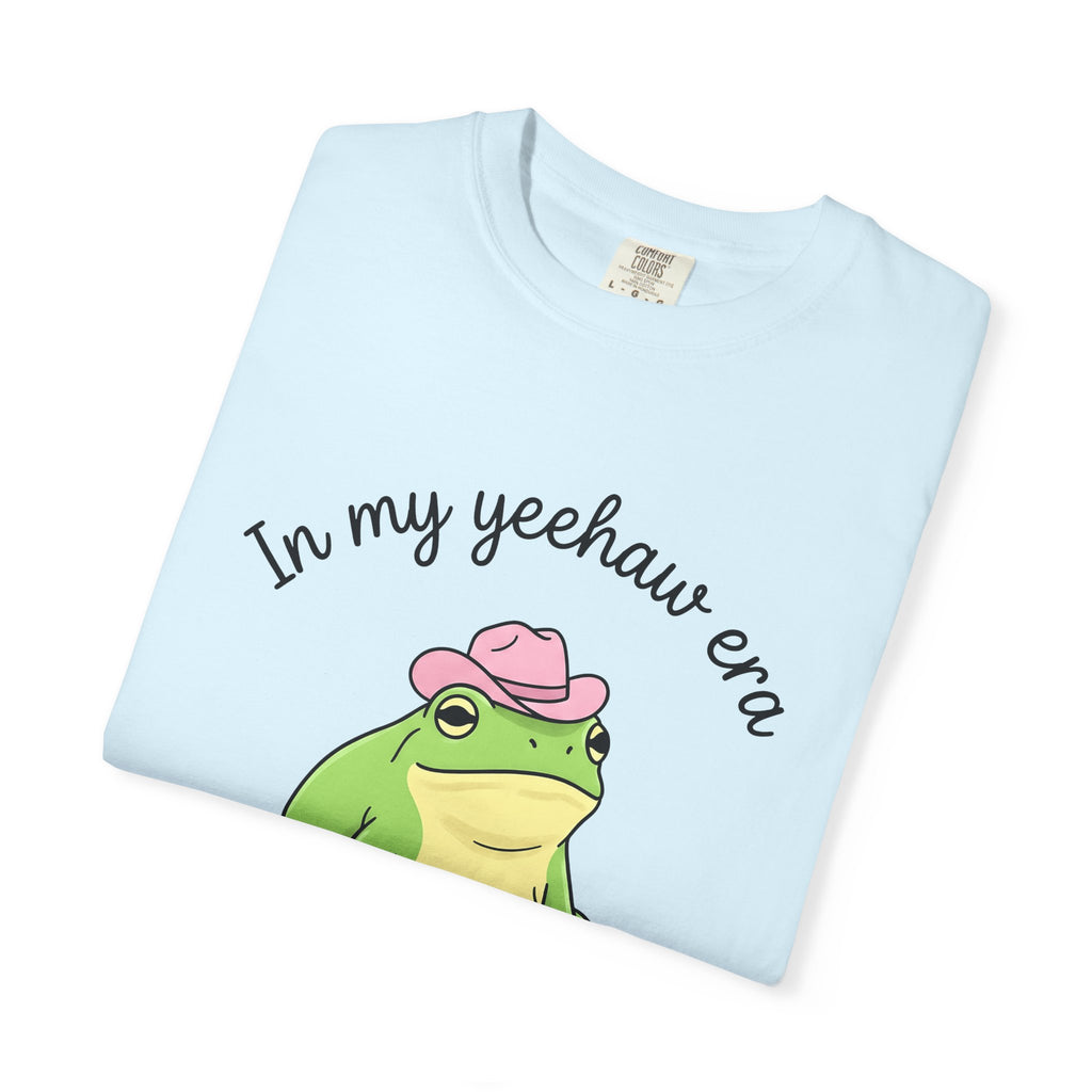 Frog Cowboy Hat Shirt Funny Wildlife Gift Women Caricature Tee Toad T-Shirt Humor Fan Cartoon Tshirt Animal Graphic Doodle Pink Hat Tshirt