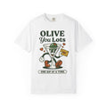 Olive Cocktail Glass Shirt Funny Cocktail Gift Women Cartoon Tee Martini Glass T-Shirt Humor Fan Comic Tshirt Cocktail Graphic Retro Hearts