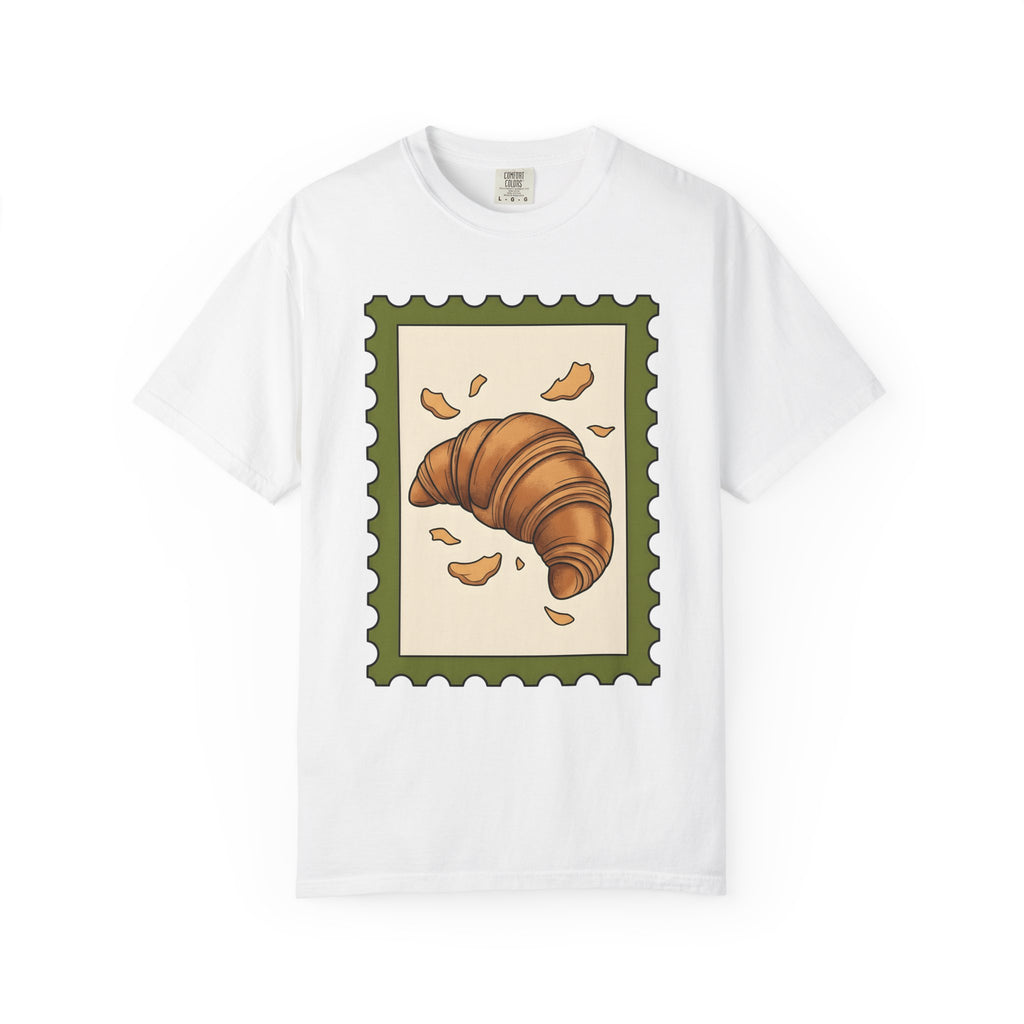 Croissant Shirt Desserts Pastries Gift Women Cartoon Tee Croissant Drawing T-Shirt Sweets Fan Comic Tshirt Bakery Graphic Vintage Bread
