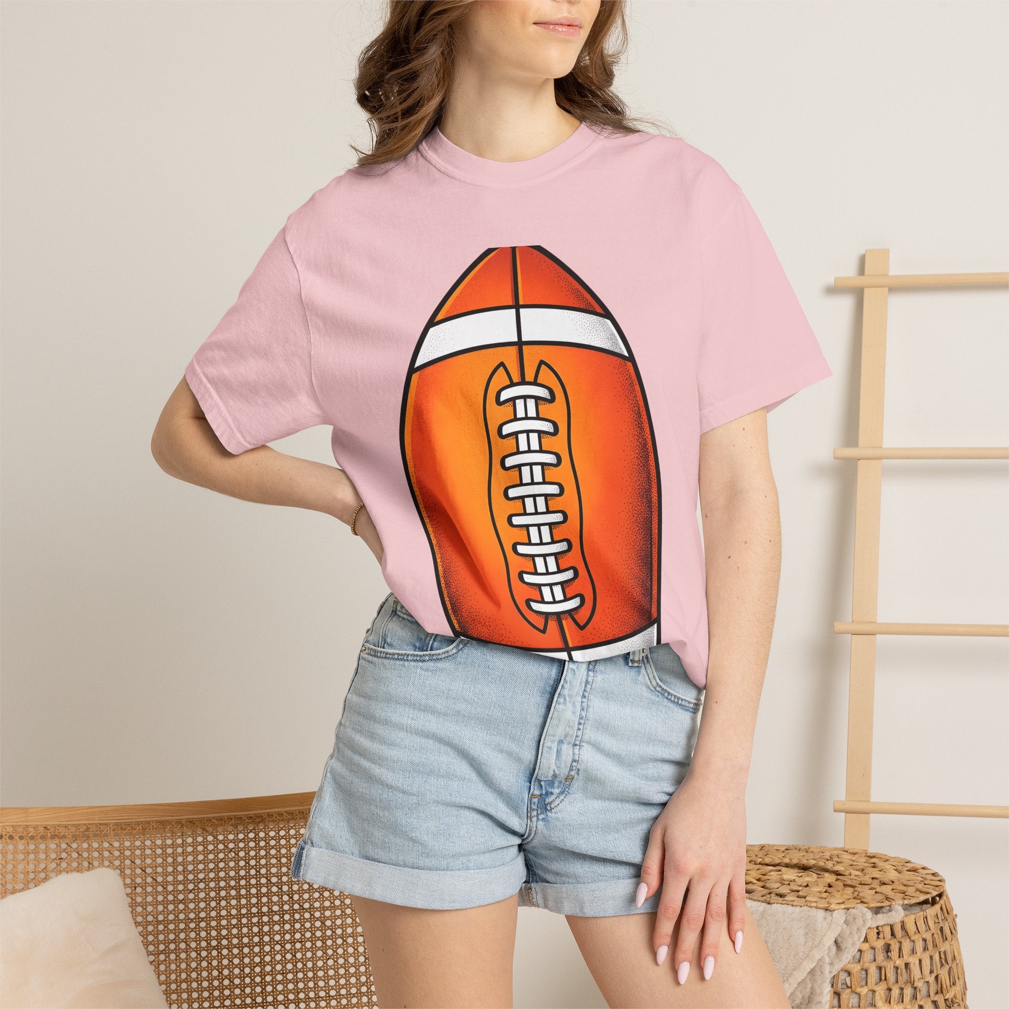 Football Ball Shirt Sports Athletics Gift Women Minimalist Graphic Tee Soccer Ball T-Shirt Athlete Fan Graphic Tshirt Athletic Graphic