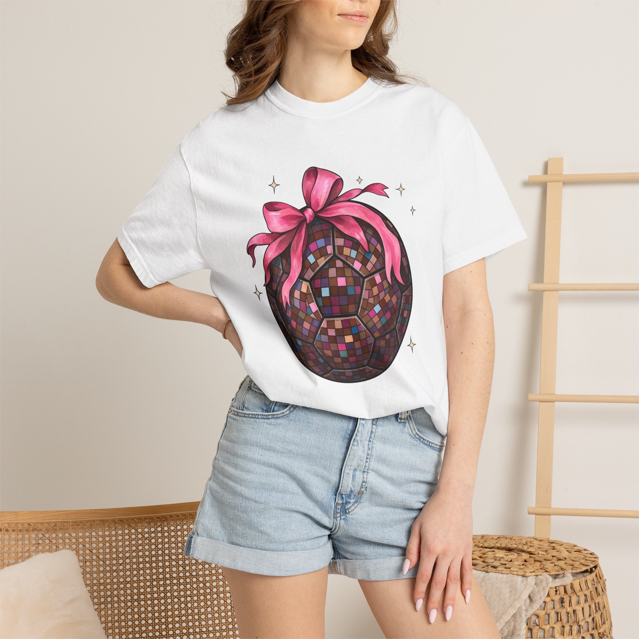 Party Ball Shirt Moms Festivity Gift Women Brushwork Tee Balloon T-Shirt Mom Fan Painting Tshirt Celebration Graphic Nostalgic Bow Tie
