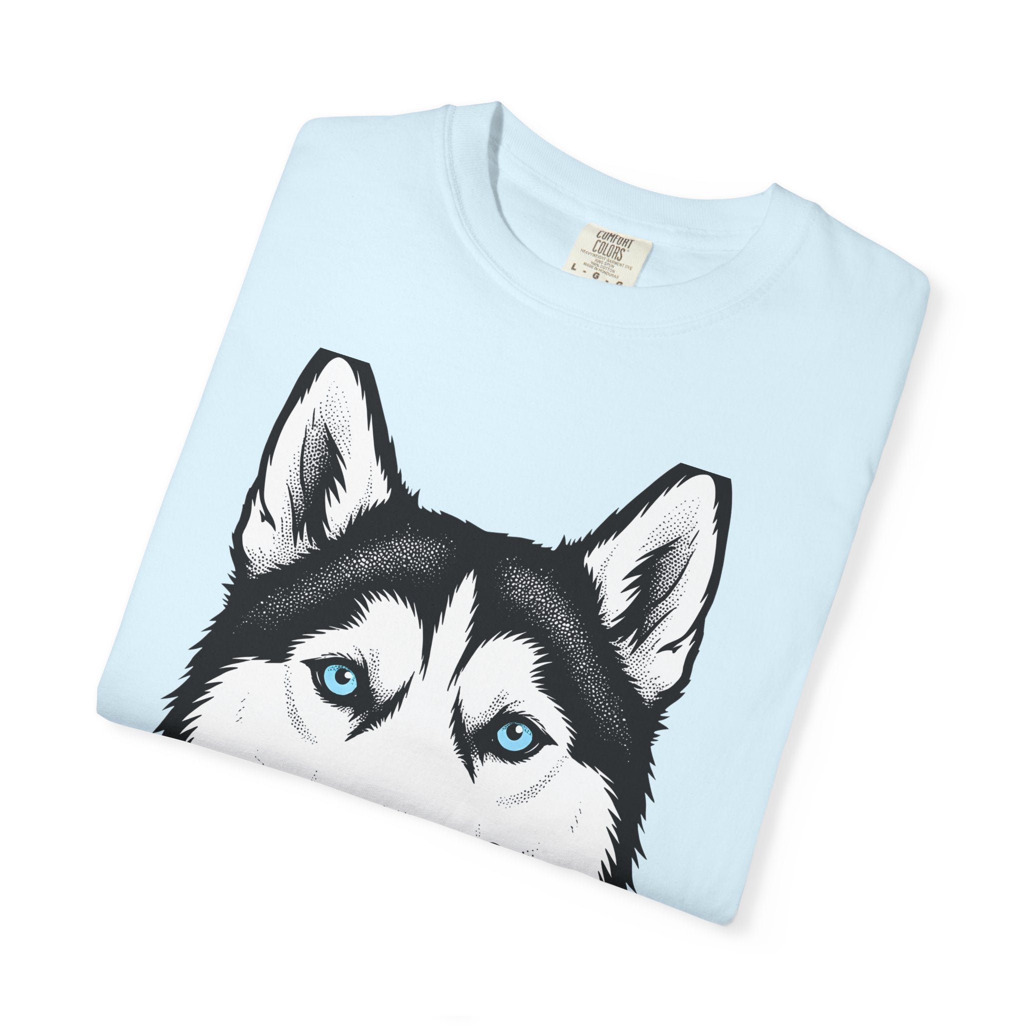 Husky Puppy Shirt Dog Wildlife Gift Women Old School Tee Siberian Husky T-Shirt Dog Fan Vintage Tshirt Wildlife Graphic Retro Frozen Block