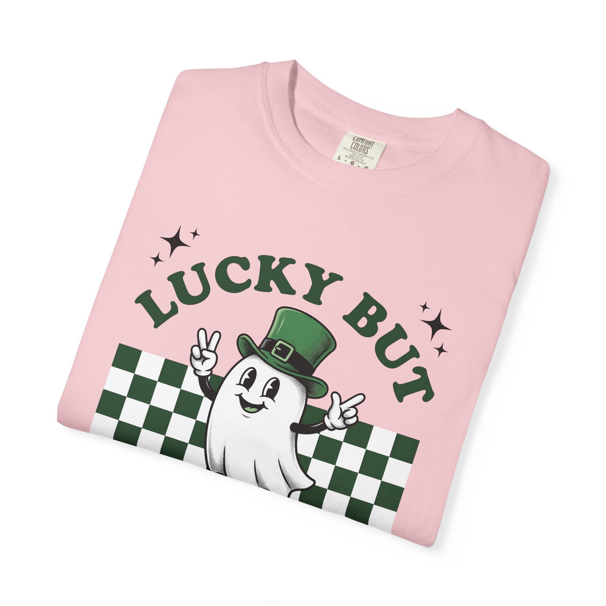Spirit Cap Shirt St Patrick's Day Jokes Gift Women Comic Tee Luck Cap T-Shirt Shamrock Fan Cartoon Tshirt Pun Graphic Vintage Chessboard