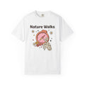 Compass Skeleton Hand Shirt Hiking Floral Gift Women Cartoon Tee Navigation T-Shirt Trekker Enthusiast Illustration Graphic Retro Daisies