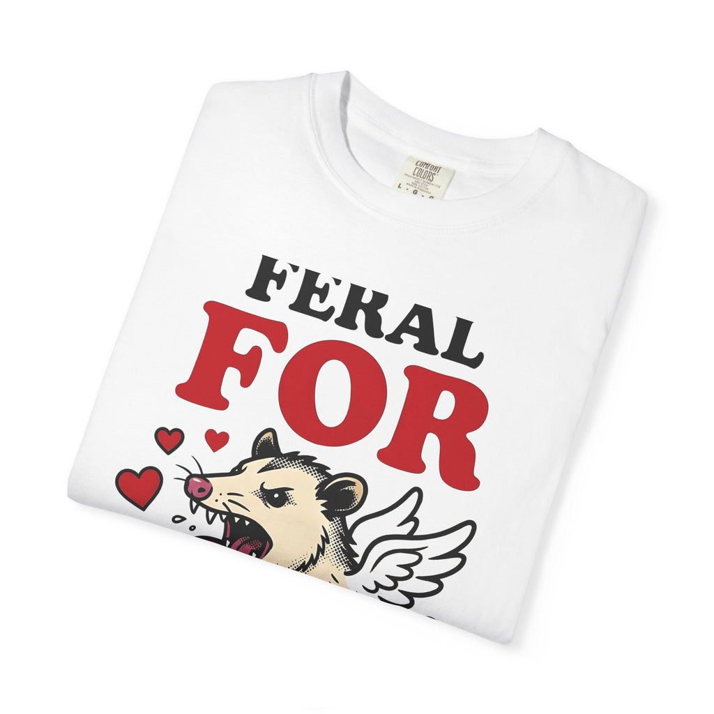 Opossum Wings Shirt St. Valentine's Day Wildlife Gift Women Animated Tee Possum T-Shirt Valentine Fan Cartoon Tshirt Animal Graphic Hand