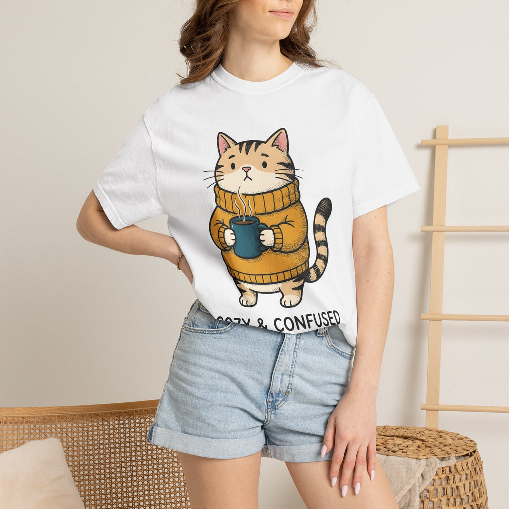 Kitten Jumper Shirt Cat Espresso Gift Women Kawaii Tee Sweater T-Shirt Cat Fan Cartoon Tshirt Coffee Design Doodle Latte Cup Tshirt
