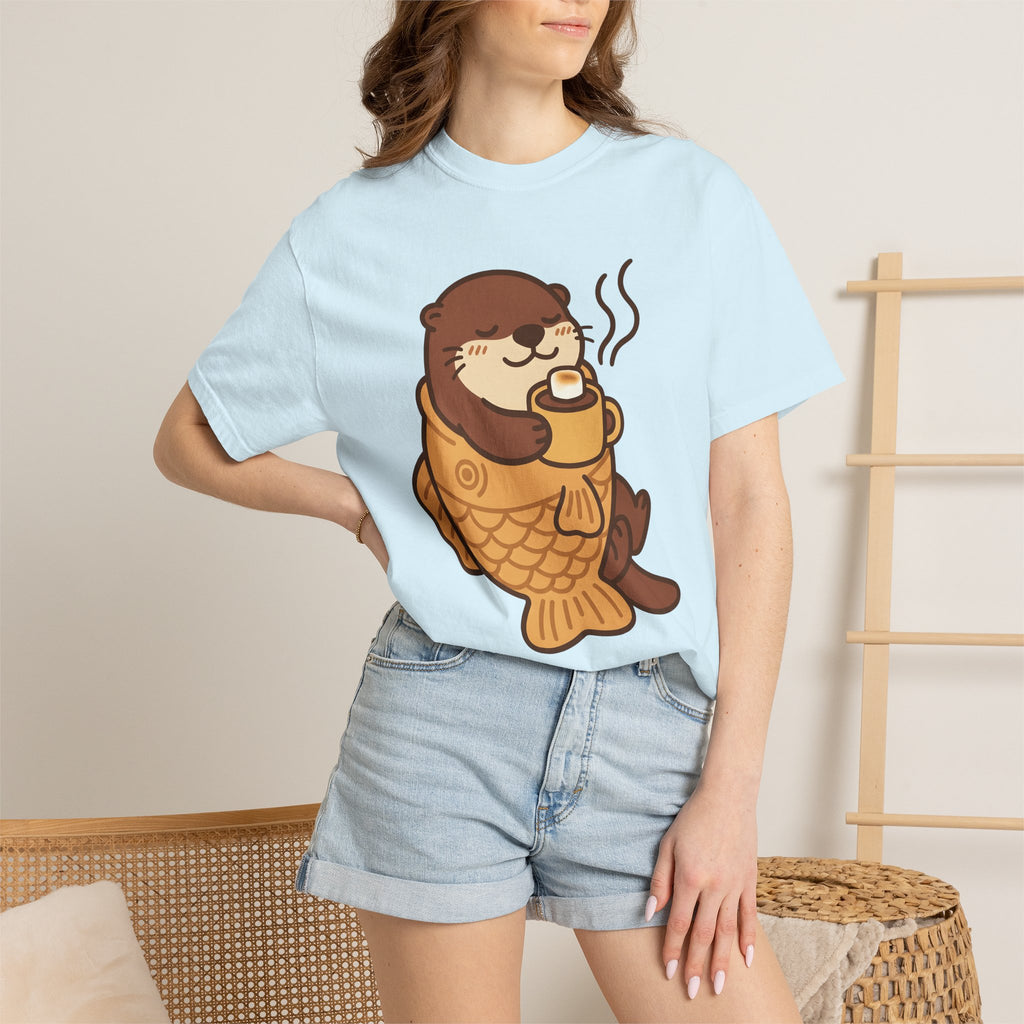 Otter Cupcake Shirt Coffee Wildlife Gift Women Cute Tee Cupcake T-Shirt Coffee Fan Animal Graphic Tshirt Comic Mug Tshirt