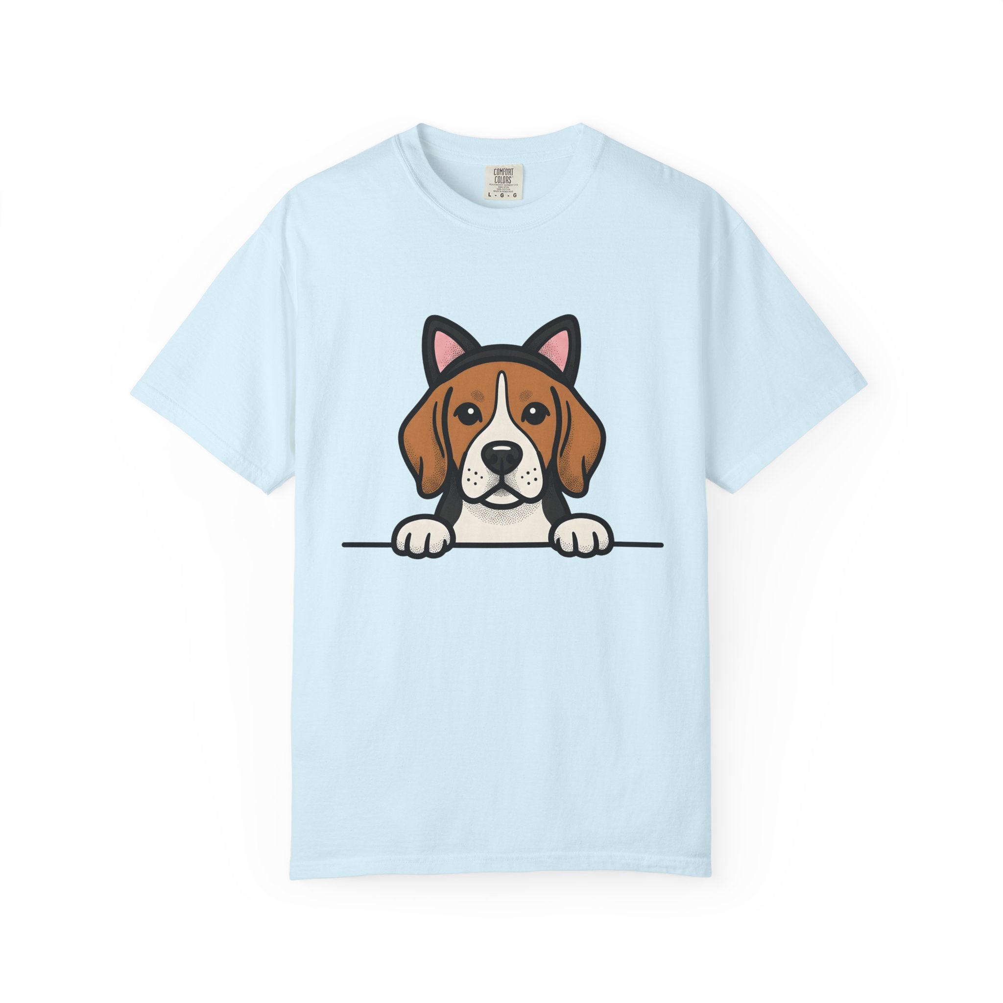 Beagle Puppy Shirt Dog Animal Gift Women Comic Tee Hound T-Shirt Dog Fan Cartoon Tshirt Wildlife Graphic Simple Feline Ears Tshirt