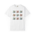 Flower Tea Cup Shirt Easter Drink Gift Women Classic Tee Teacup T-Shirt Easter Fan Vintage Tshirt Beverage Graphic Doodle Petals Tshirt