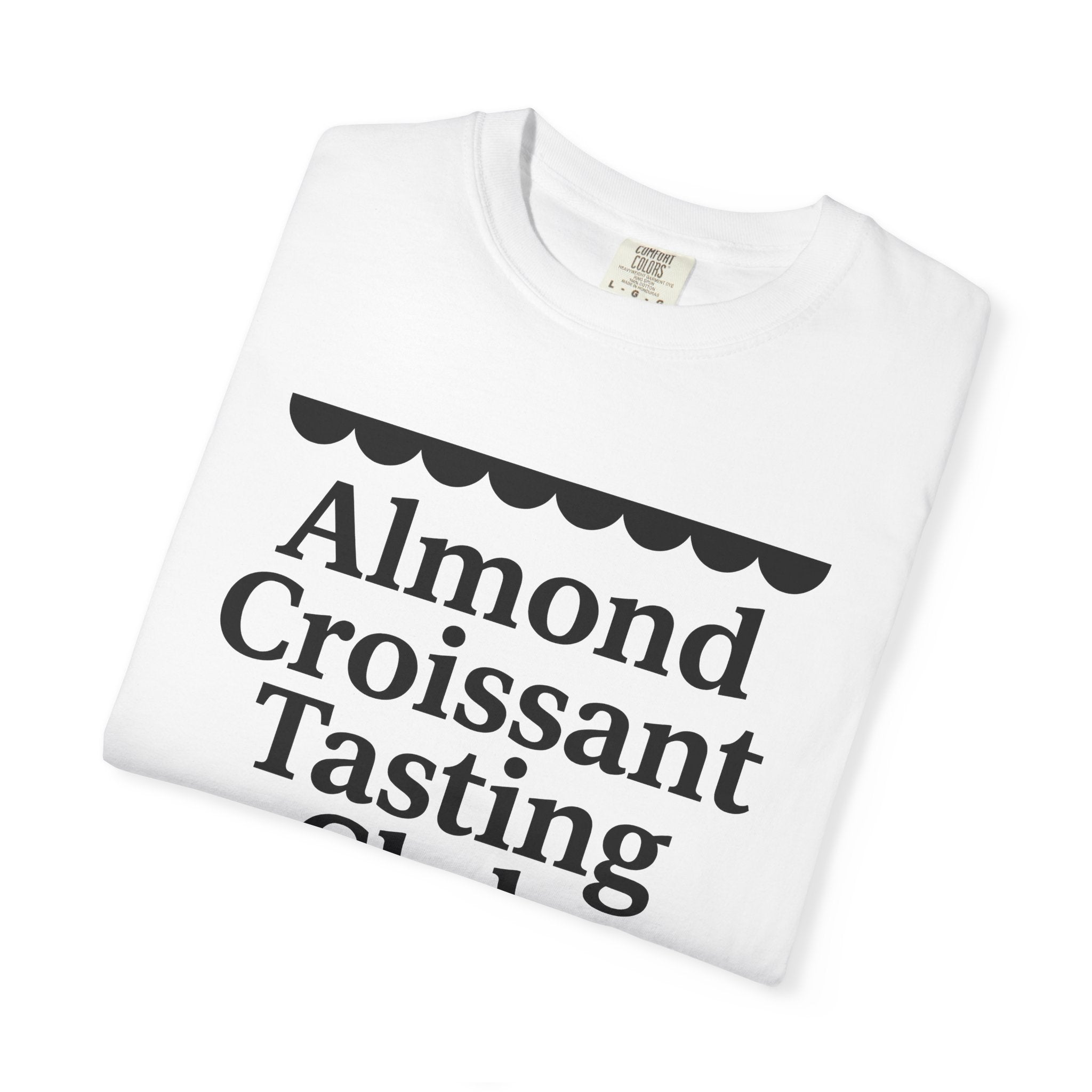 Bakery Club Text Shirt Desserts Foodie Gift Women Minimalist Tee Pastry T-Shirt Sweets Fan Simple Tshirt Food Graphic Retro Scallop Border