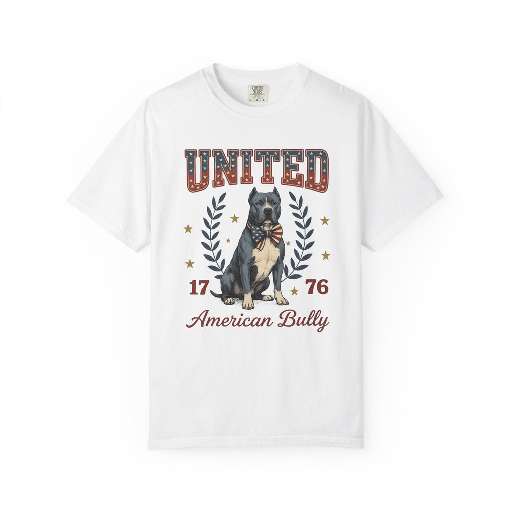 Bully Breed Shirt America 4Th Of July Heritage Gift Women Hand Drawn Tee Pitbull T-Shirt Patriot Fan Illustrated Tshirt Traditional Graphic