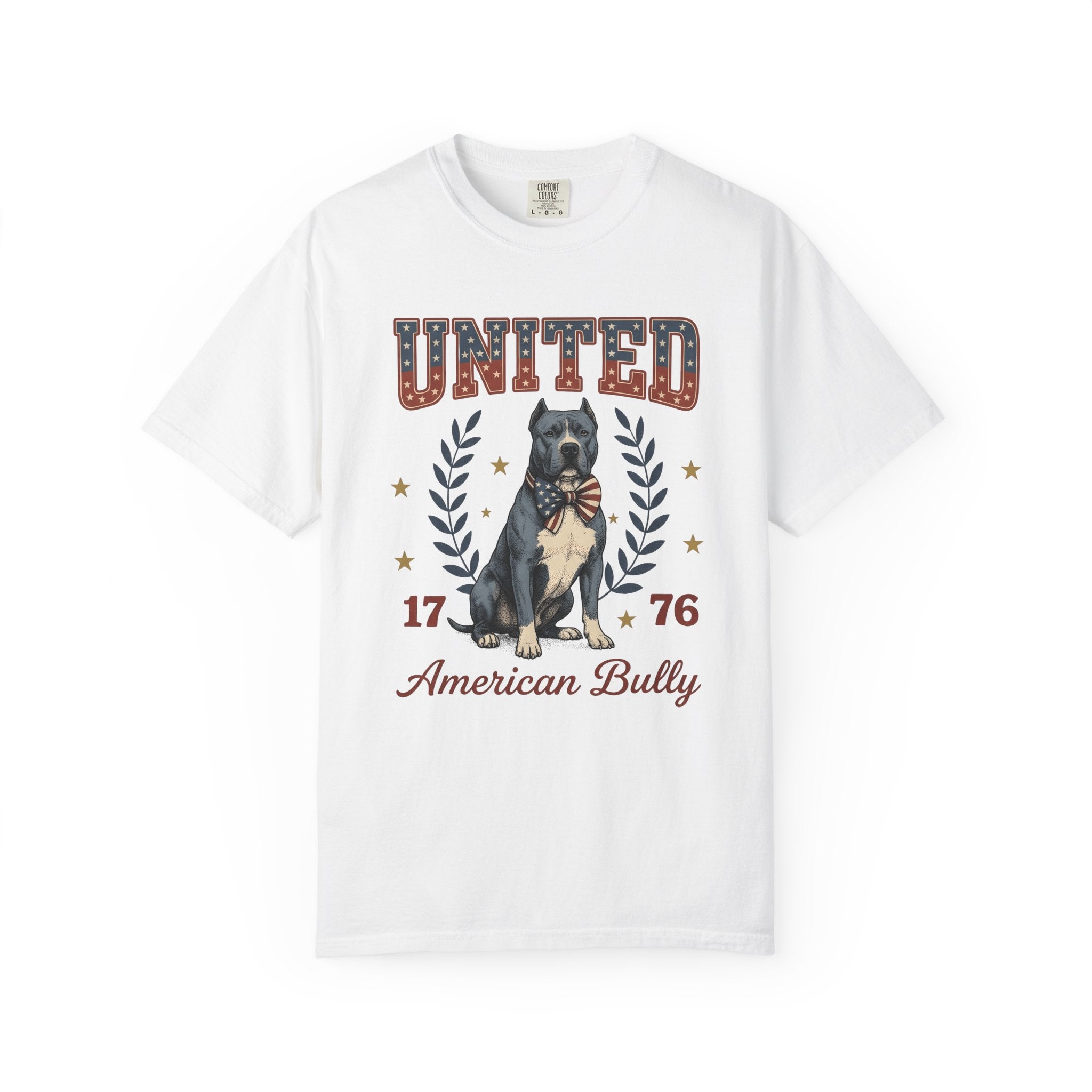 Bully Breed Shirt America 4Th Of July Heritage Gift Women Hand Drawn Tee Pitbull T-Shirt Patriot Fan Illustrated Tshirt Traditional Graphic